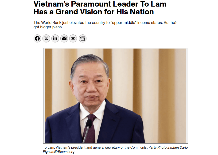 bloomberg vietnam to lam