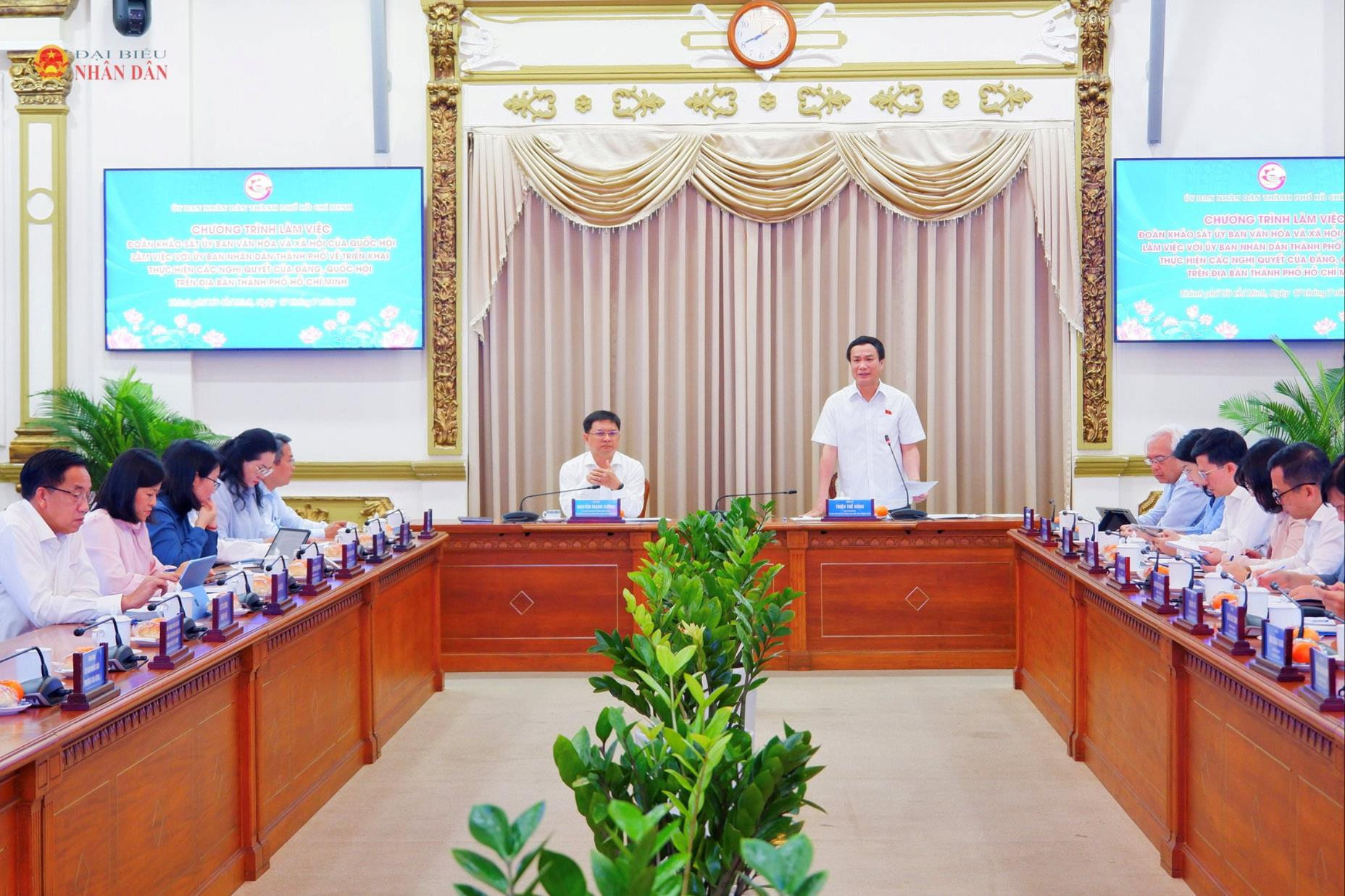 Đoàn khảo sát của Ủy ban Văn hóa và Xã hội làm việc với UBND TP. Hồ Chí Minh