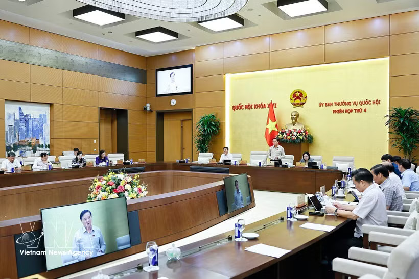 National Assembly Vice Chairman Nguyen Khac Dinh addresses the fourth session of the National Assembly (NA) Standing Committee on July 17, 2026. (Photo: VNA)
