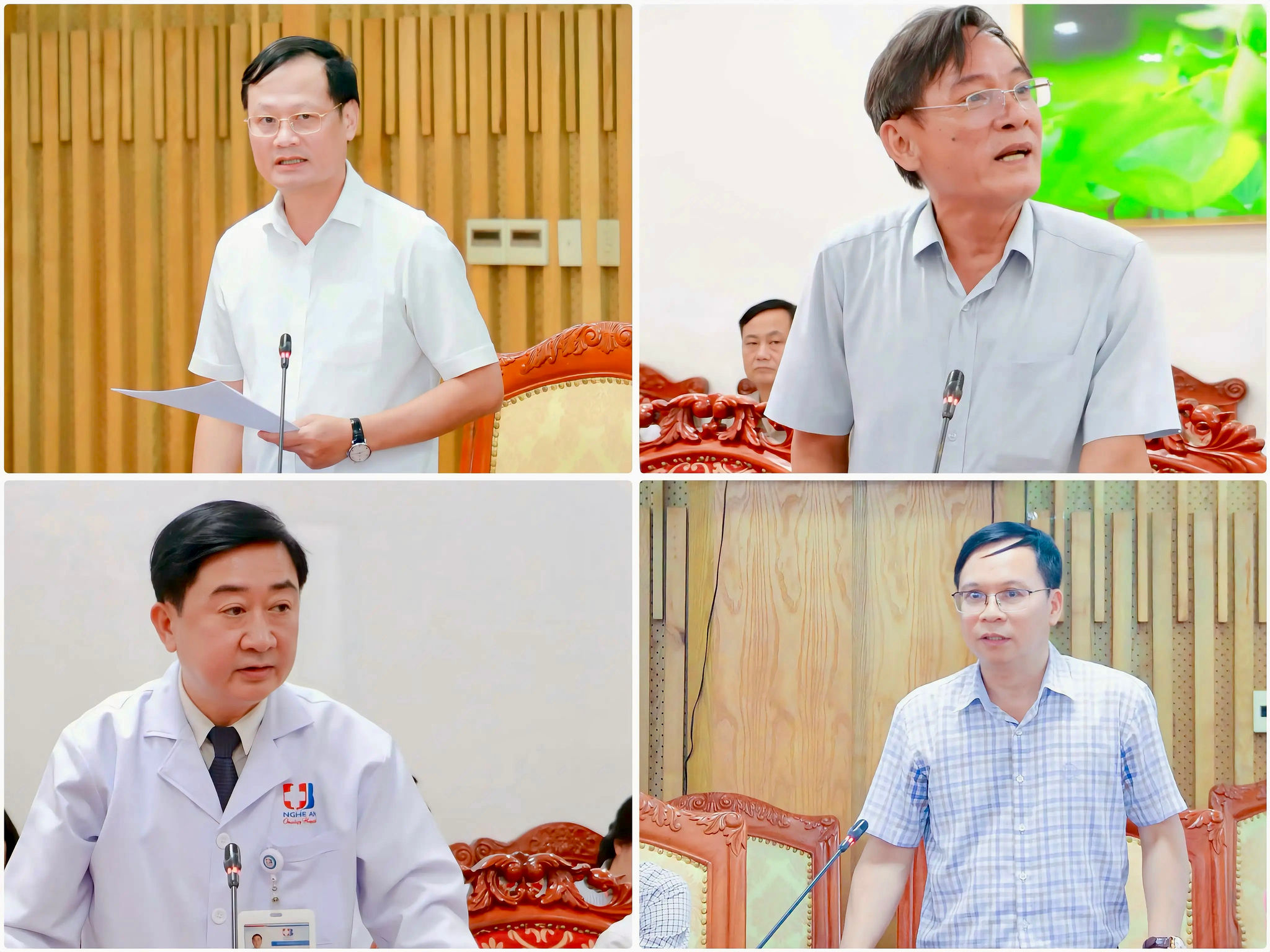 Sở, ngành, đơn vị phát biểu tại buổi làm việc của Đoàn ĐBQH tỉnh Nghệ An.