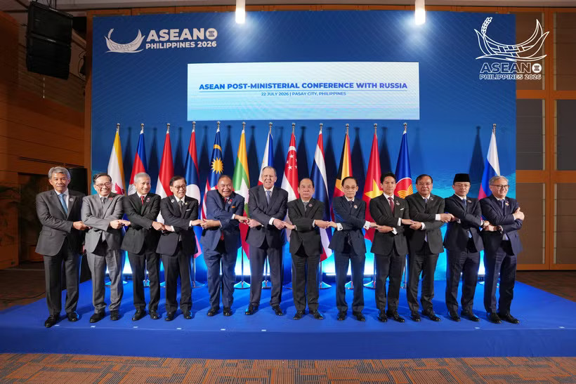 Delegates at the ASEAN Post-Ministerial Conference with Russia on July 22. (Photo: The Courtesy of the Foreign Affairs)
