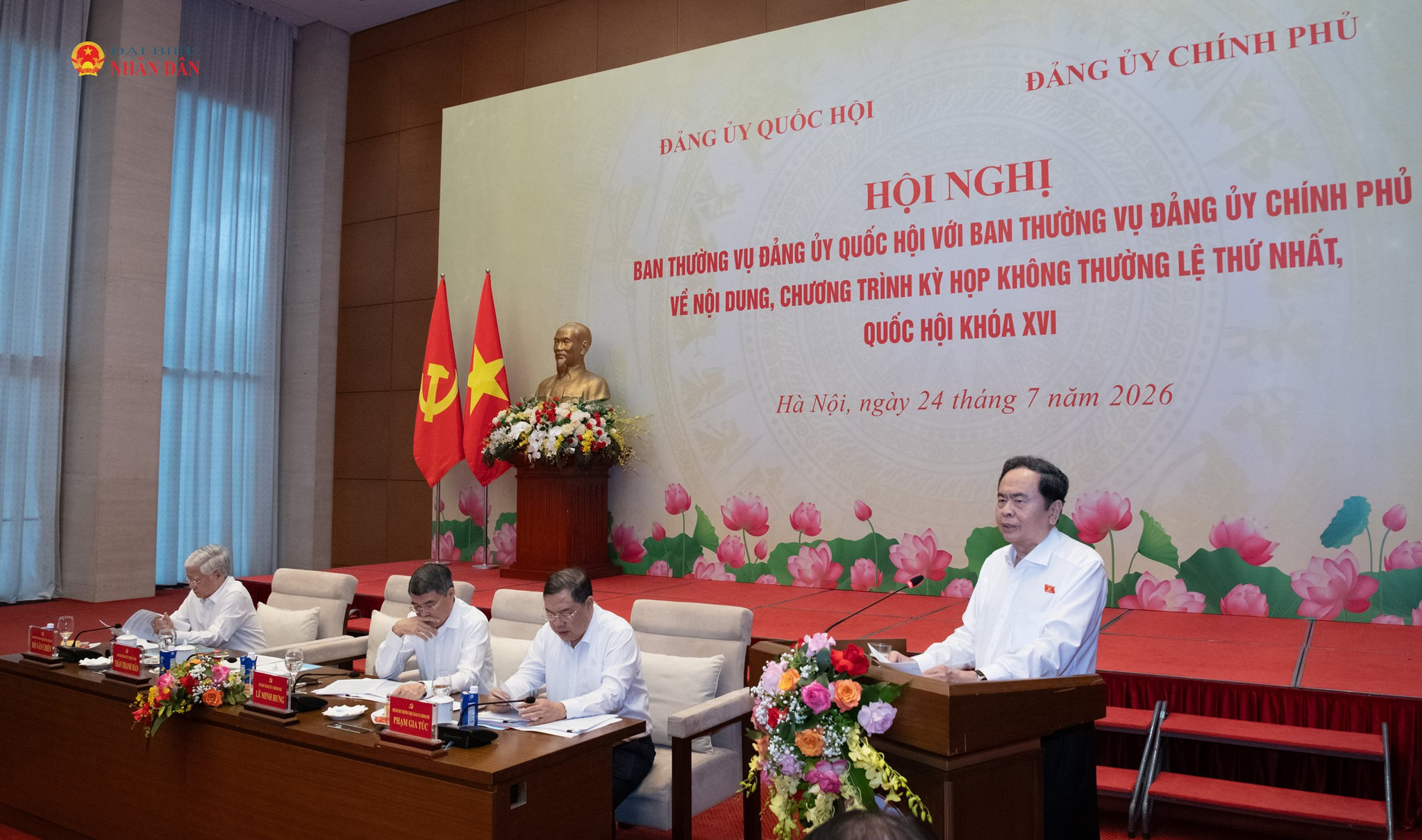 Chủ tịch Quốc hội Trần Thanh Mẫn phát biểu khai mạc Hội nghị.