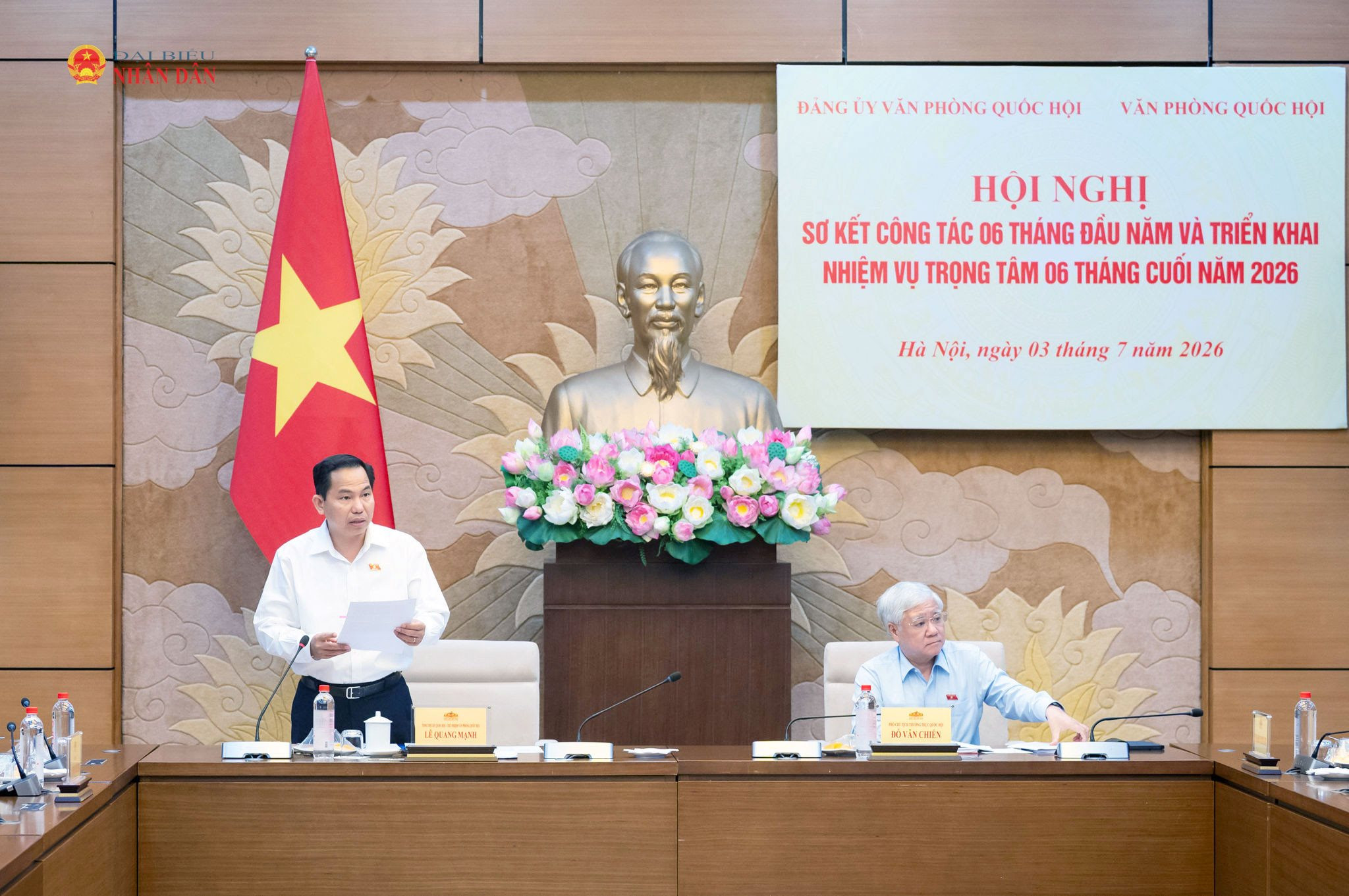Tổng Thư ký Quốc hội, Chủ nhiệm Văn phòng Quốc hội Lê Quang Mạnh phát biểu khai mạc Hội nghị
