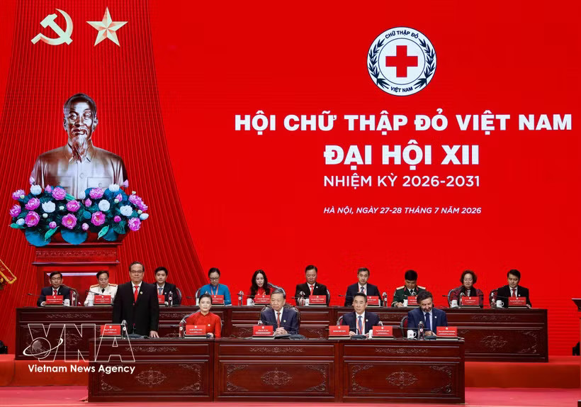 The 12th National Congress of the Vietnam Red Cross Society (VRCS) for the 2026–2031 term officially opens in Hanoi on July 28. (Photo: VNA)