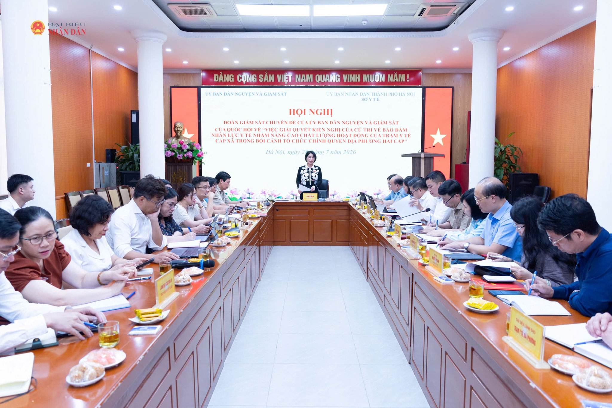 Quang cảnh cuộc làm việc với Sở Y tế TP. Hà Nội