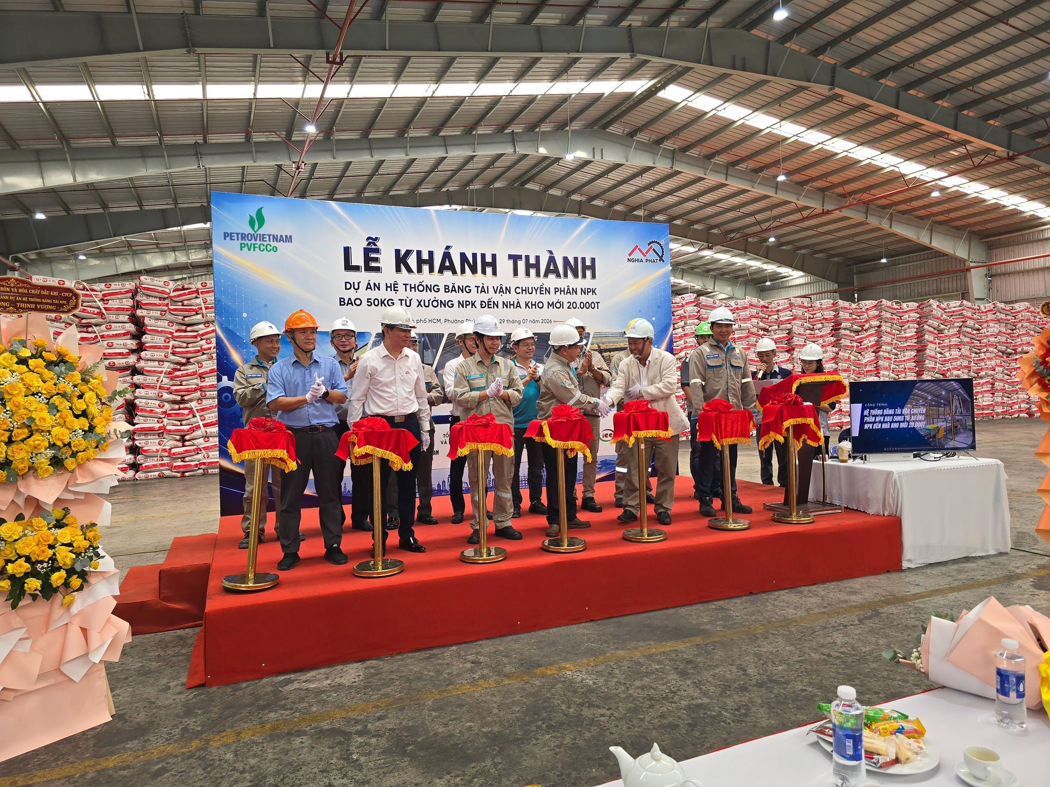 PVFCCo-Phú Mỹ khánh thành Hệ thống băng tải phân bón công suất 55 tấngiờ