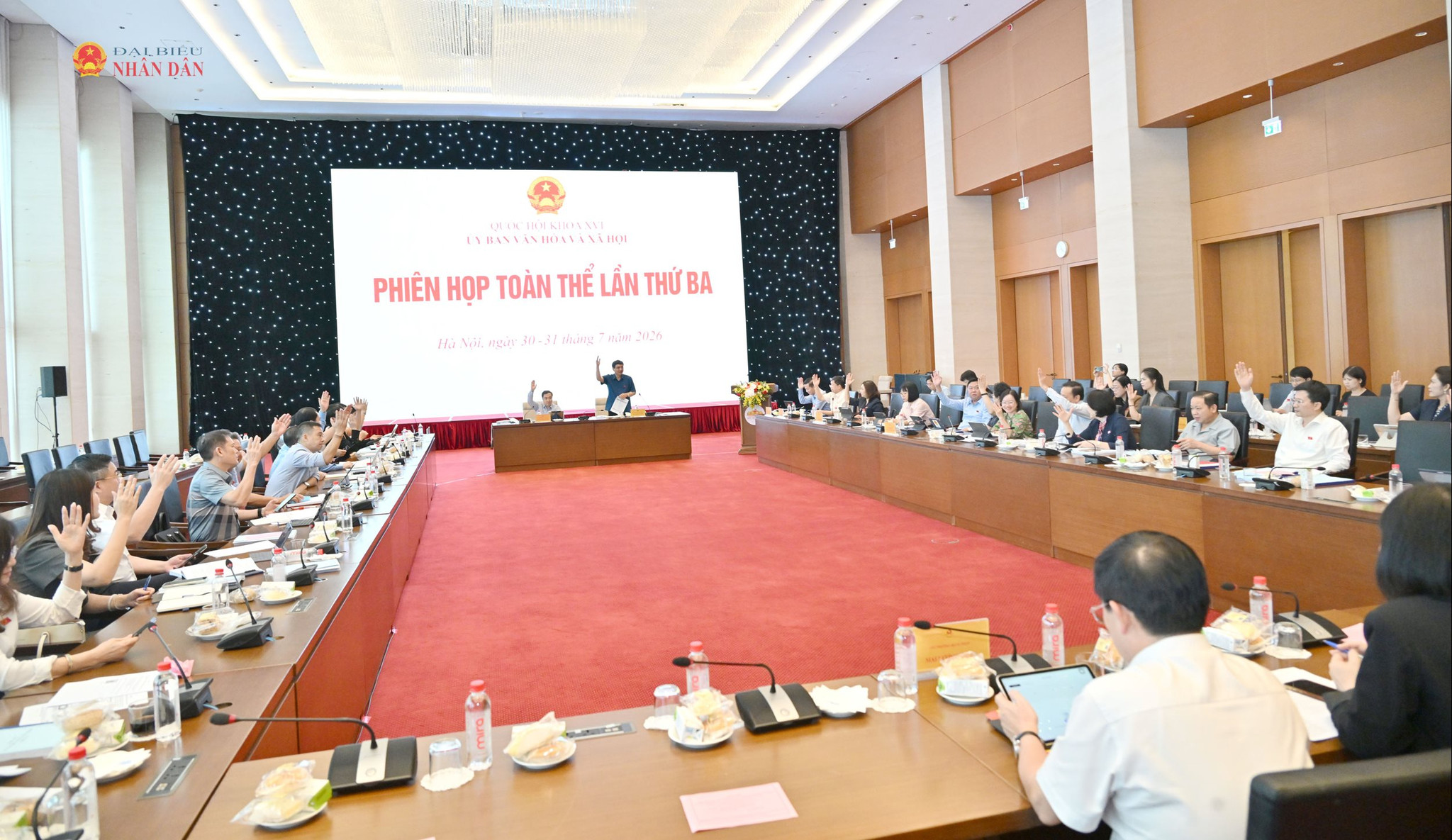 Các đại biểu biểu quyết