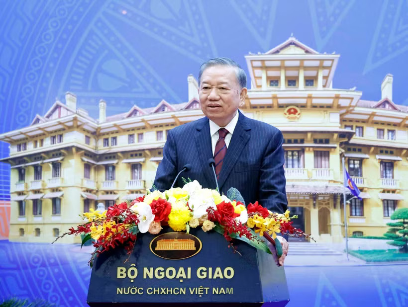Party General Secretary and State President To Lam speaks at the opening of the 33rd Diplomatic Conference in Hanoi on August 1, 2026. Photo: VNA