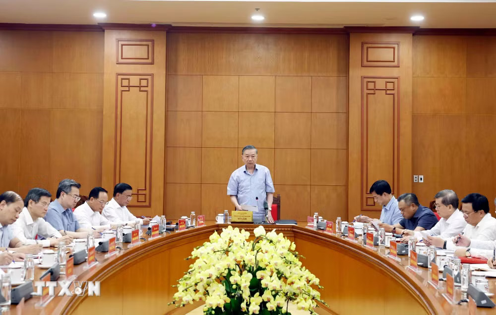 Tổng Bí thư, Chủ tịch nước Tô Lâm phát biểu chỉ đạo. Ảnh- Thống Nhất:TTXVN