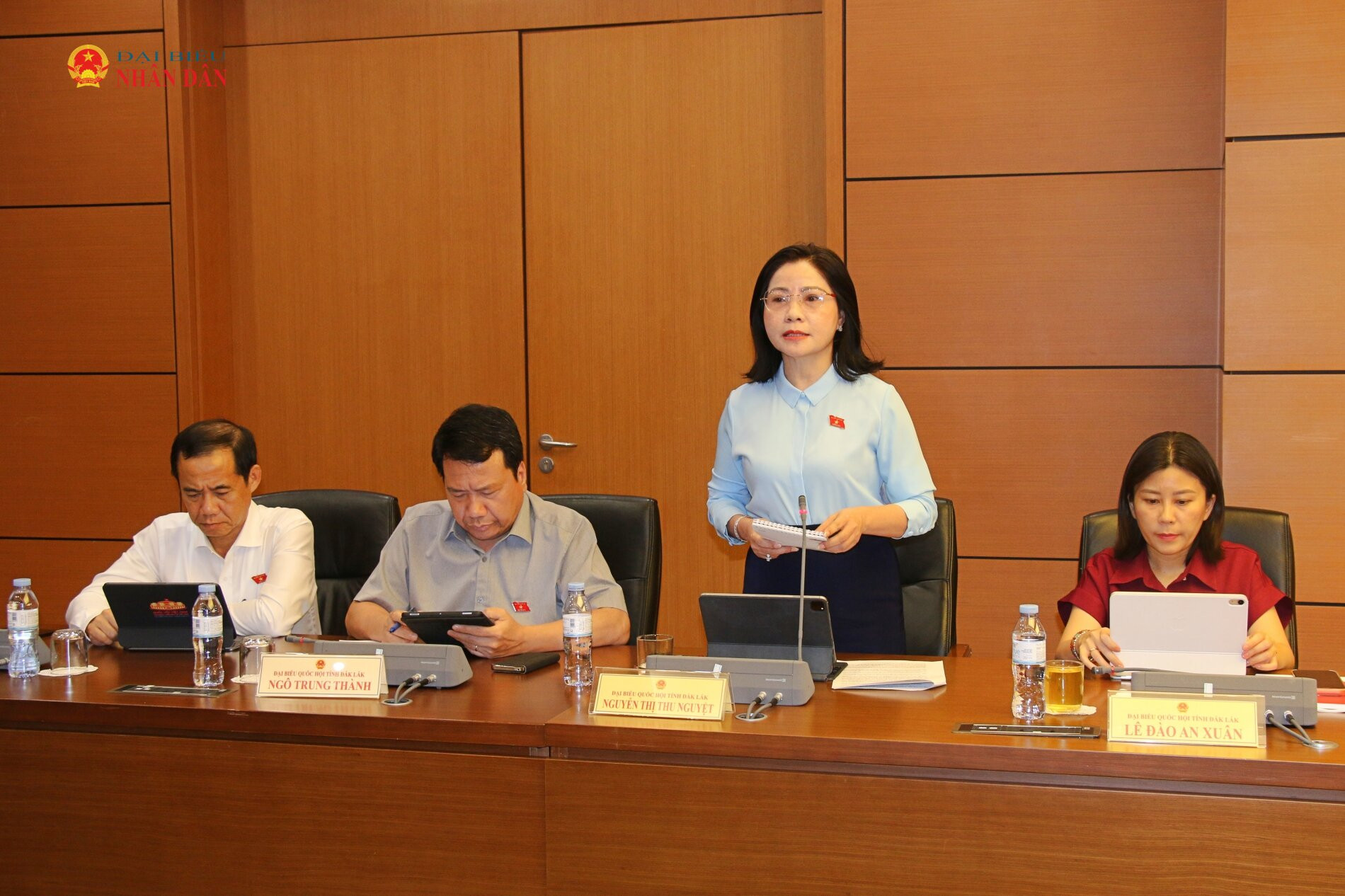 ĐBQH Nguyễn Thị Thu Nguyệt (Đắk Lắk) phát biểu