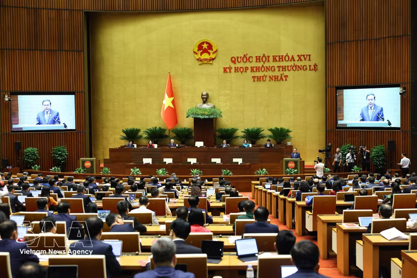 A view of the opening ceremony of the 16th NA's first extraordinary session (Photo: VNA)