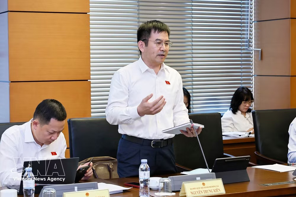 Deputy Nguyen Trung Kien from Dong Nai city speaks at the meeting. (Photo: VNA) vnanet-g.jpg