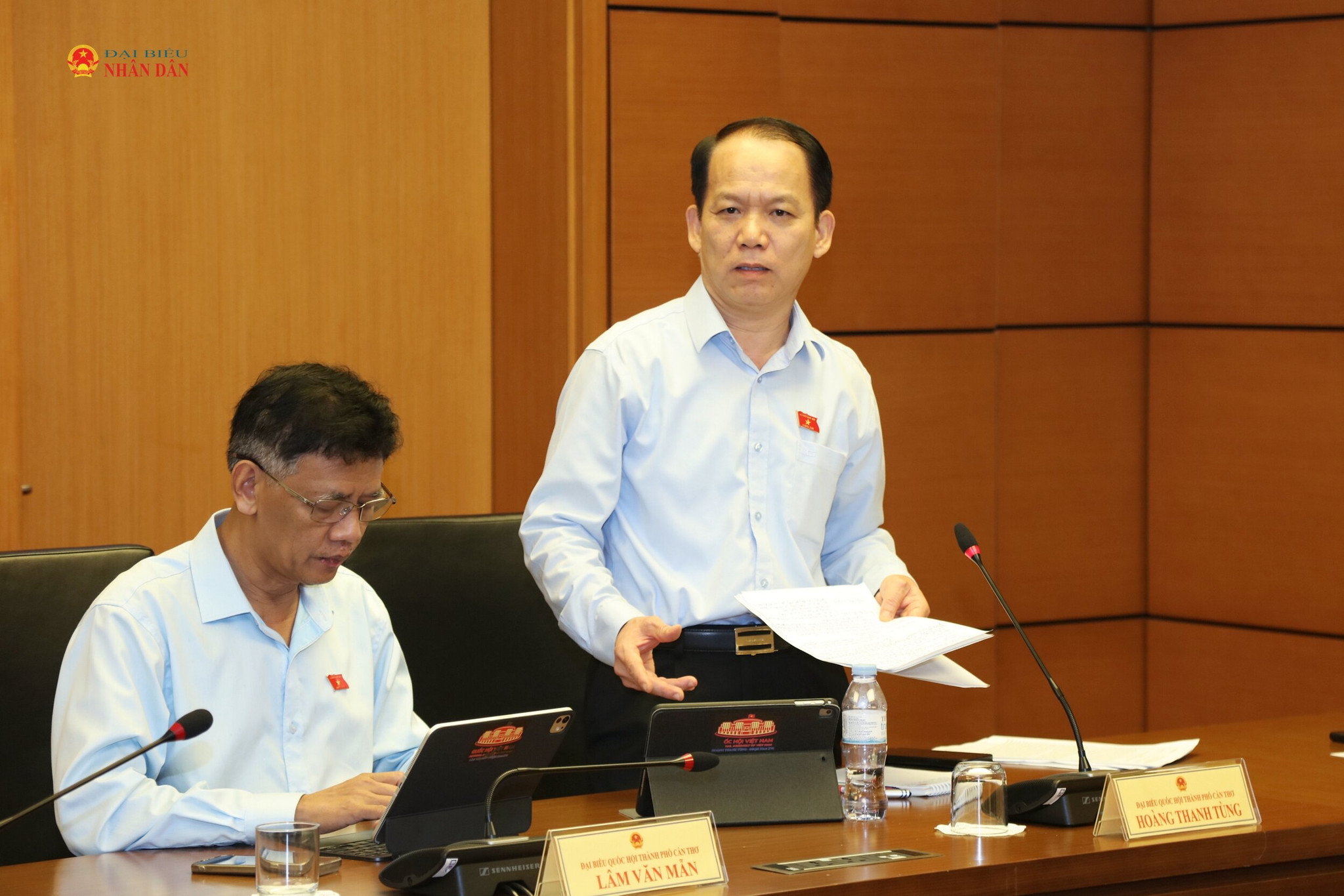 Bộ trưởng Bộ Tư pháp Hoàng Thanh Tùng phát biểu