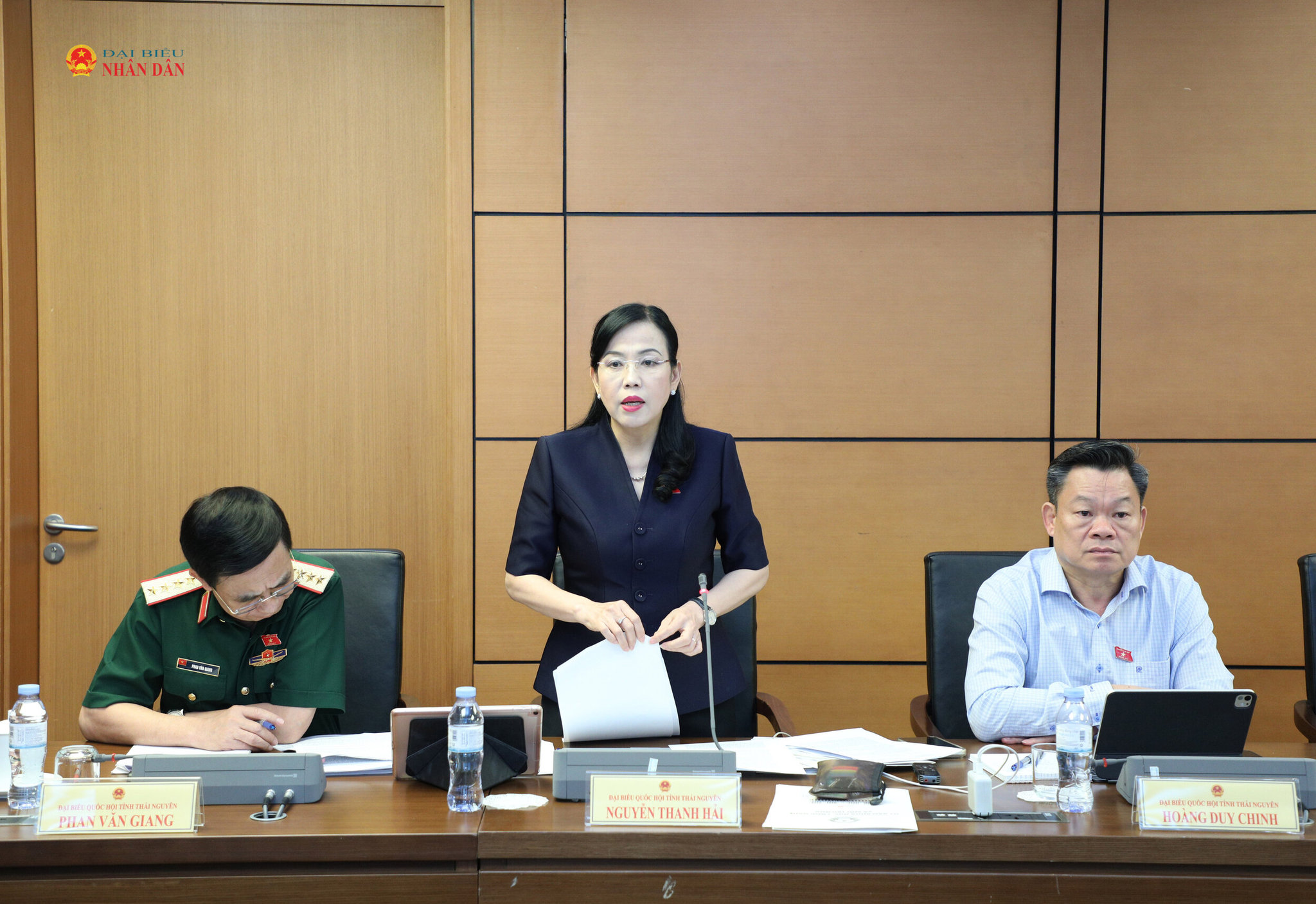 Đại biểu Nguyễn Thanh Hải (Thái Nguyên) phát biểu thảo luận tại tổ