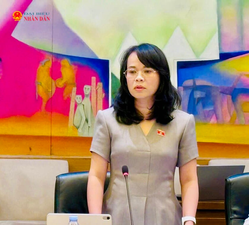 ĐBQH Phạm Thị Hồng Yến (Lâm Đồng) phát biểu.
