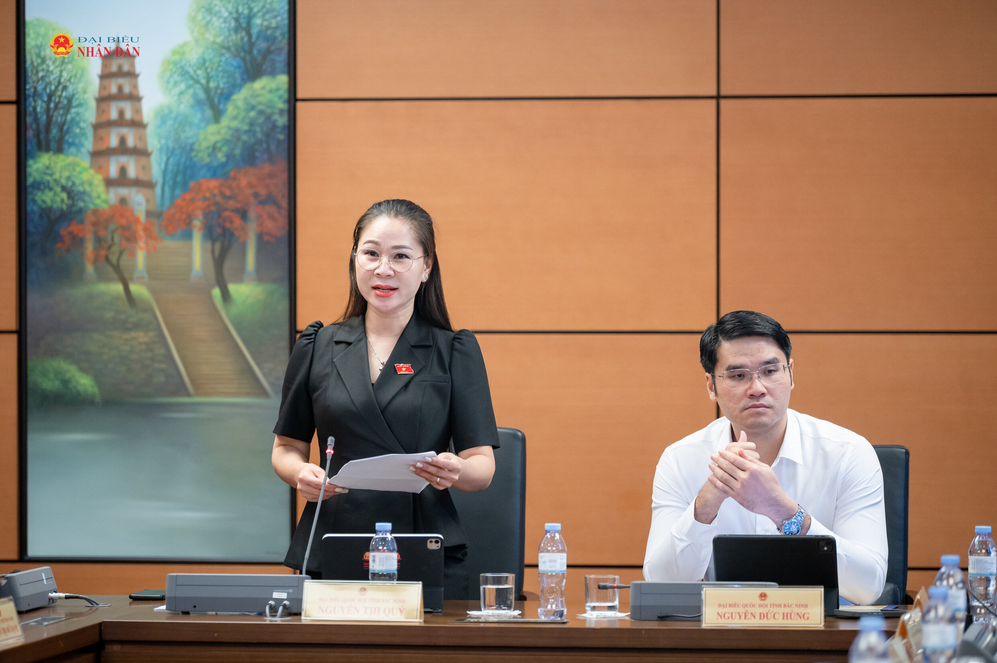 ĐBQH Nguyễn Thị Quý (Bắc Ninh) phát biểu thảo luận tại Tổ 8