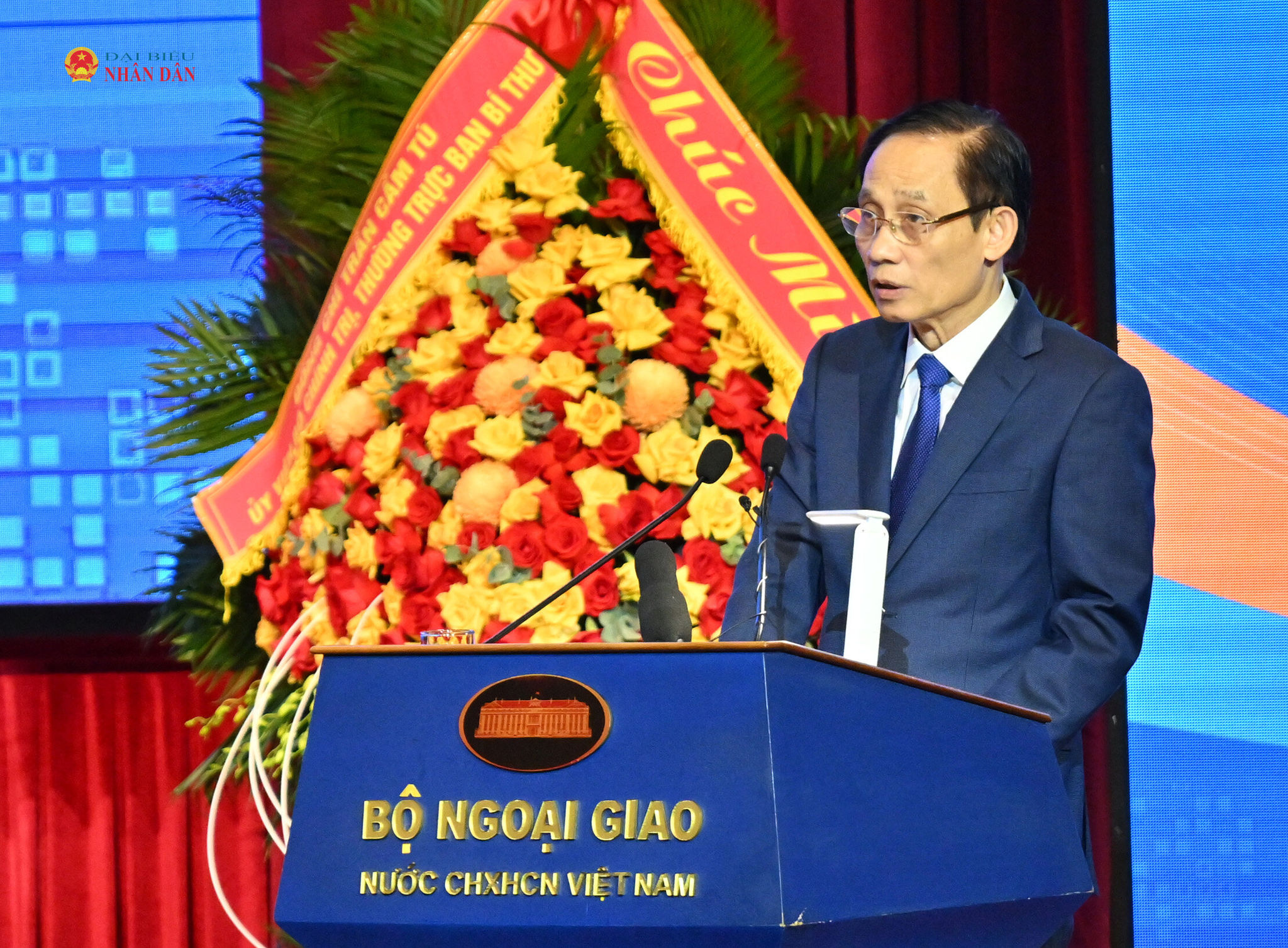 Bộ trưởng Bộ Ngoại giao Lê Hoài Trung phát biểuVQK_3672