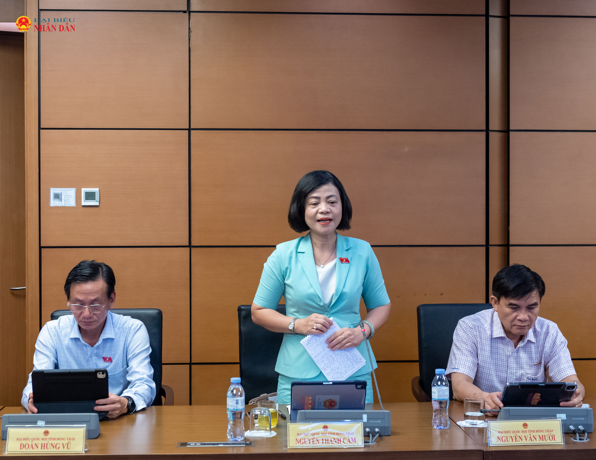 ĐBQH Nguyễn Thanh Cầm (Đồng Tháp) phát biểu