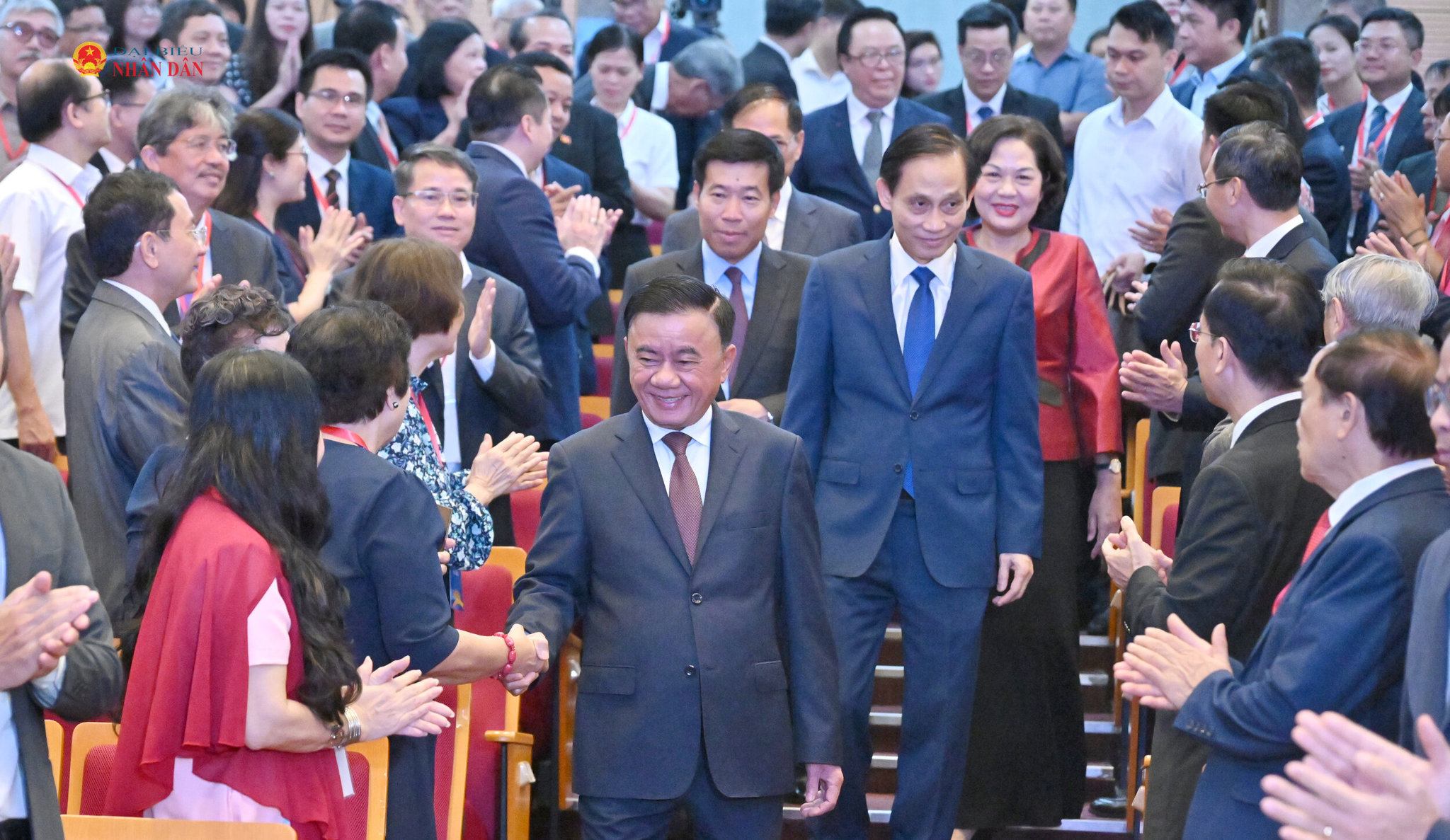 Thường trực Ban Bí thư Trần Cẩm Tú, Phó Chủ tịch Quốc hội Nguyễn Thị Hồng và các đại biểu dự Hội nghịVQK_3494