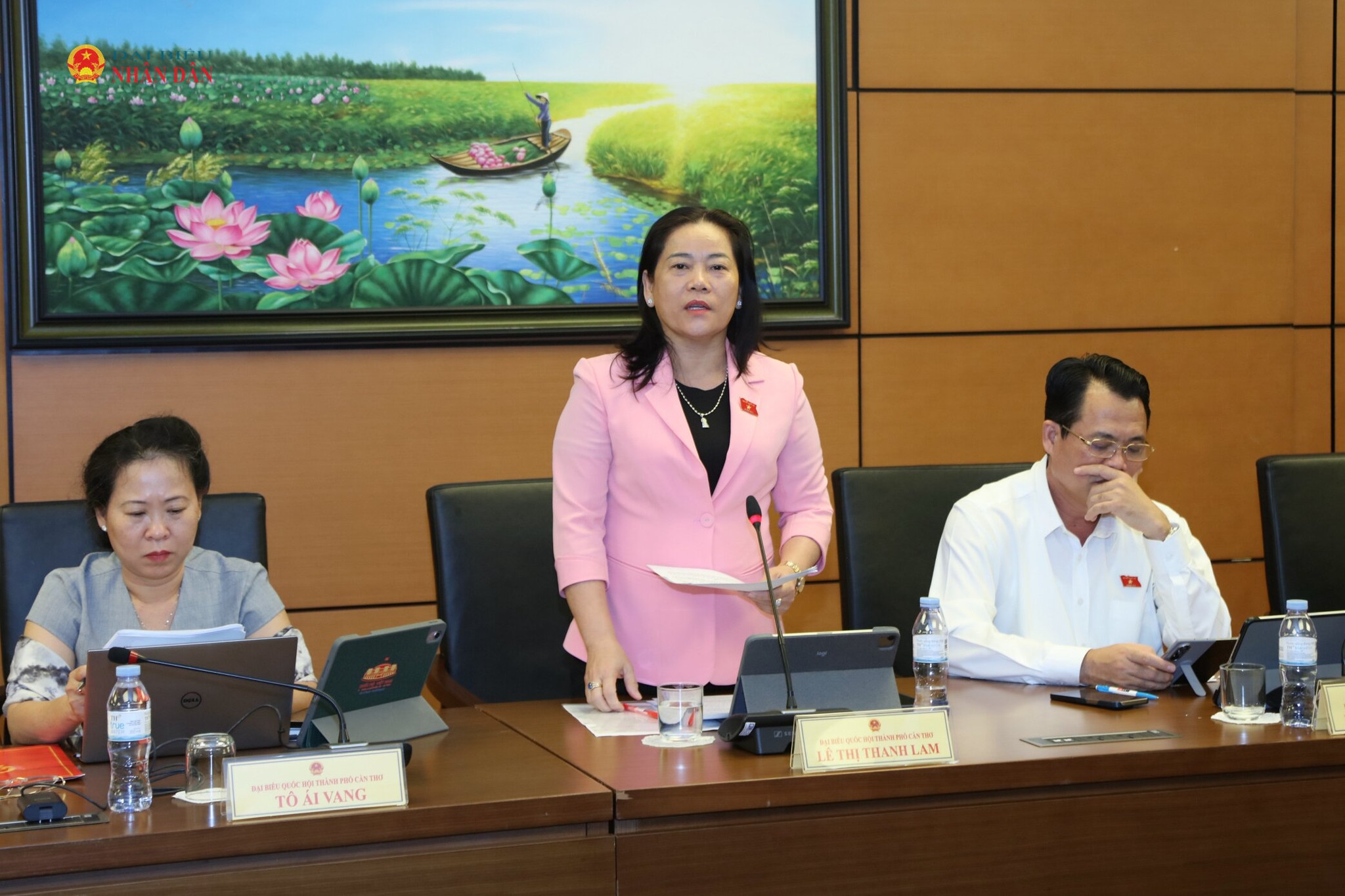 ĐBQH Lê Thị Thanh Lam (Cần Thơ) phát biểu 