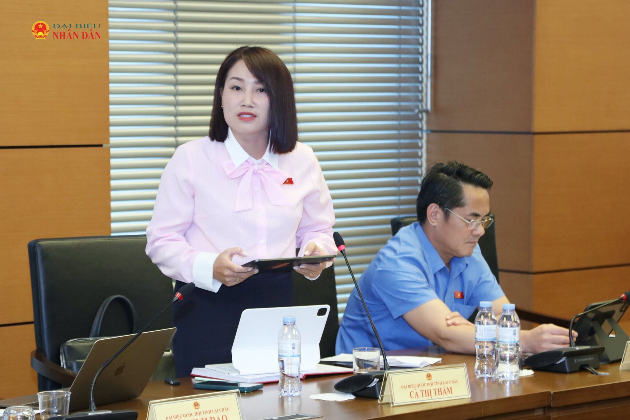 ĐBQH Cà Thị Thắm (Lai Châu) phát biểu 