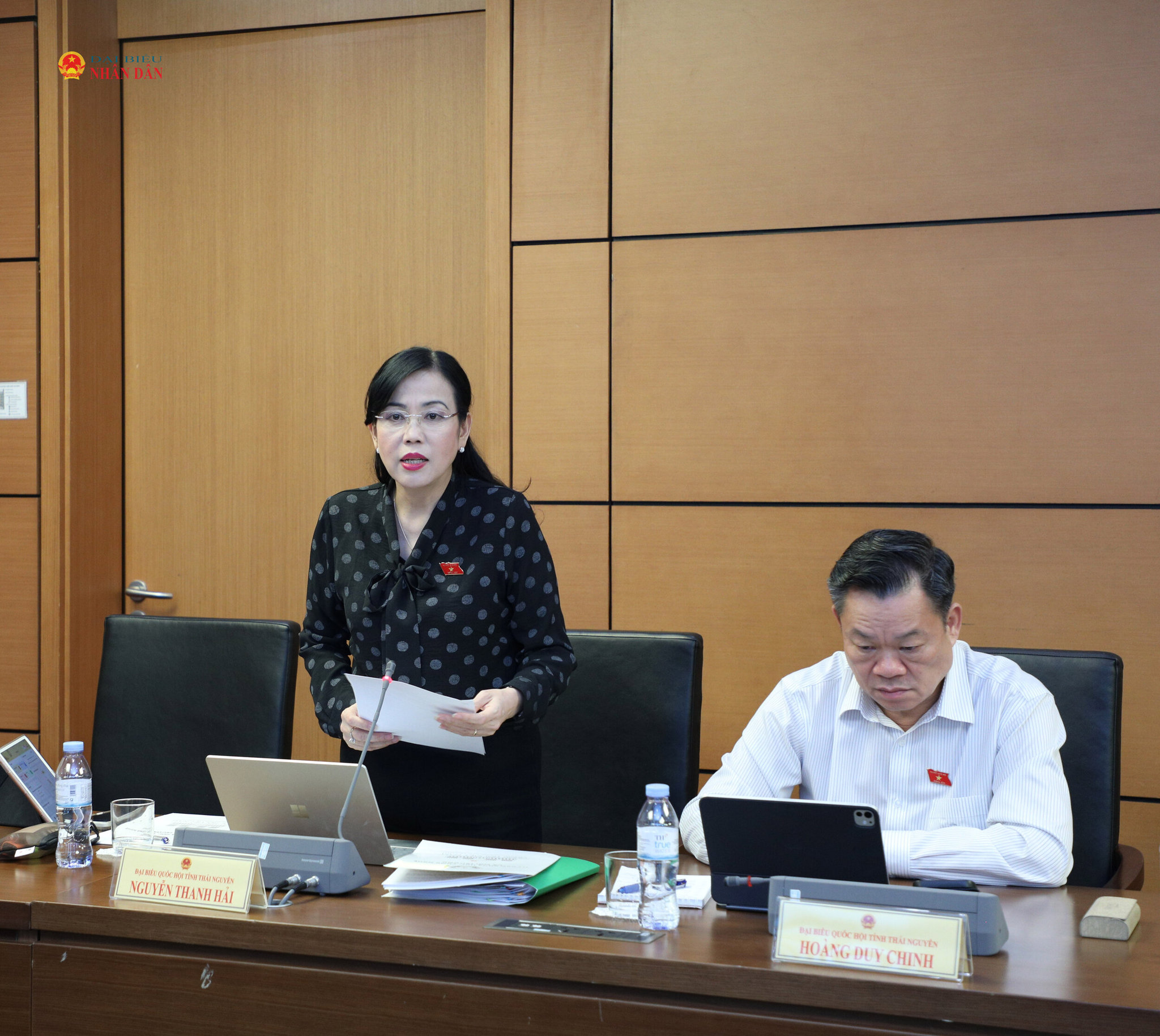 Đại biểu Nguyễn Thanh Hải (Thái Nguyên) phát biểu thảo luận tại tổ