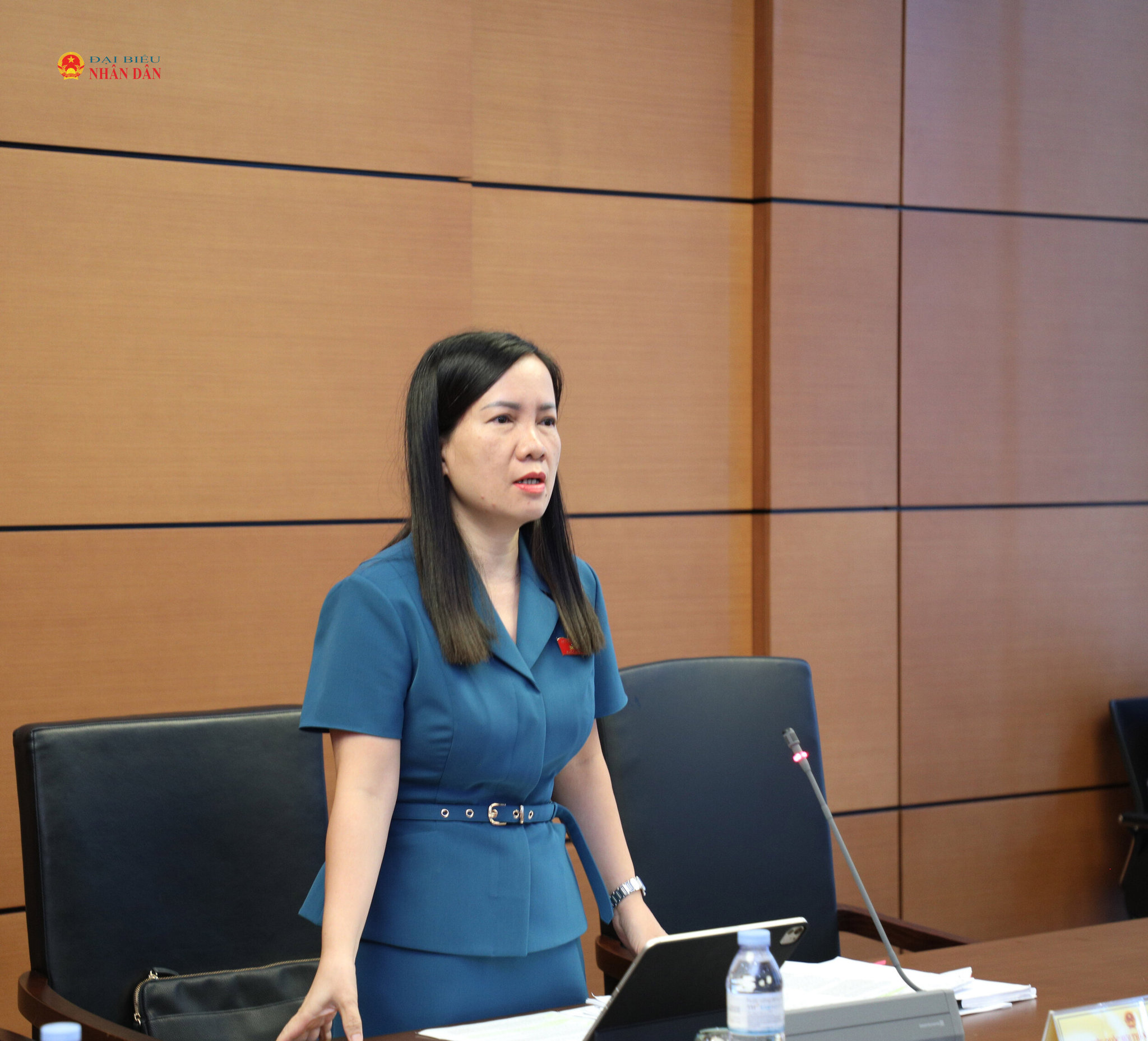 Đại biểu Trương Thị Diệu Thúy (Đồng Nai) phát biểu thảo luận tại tổ