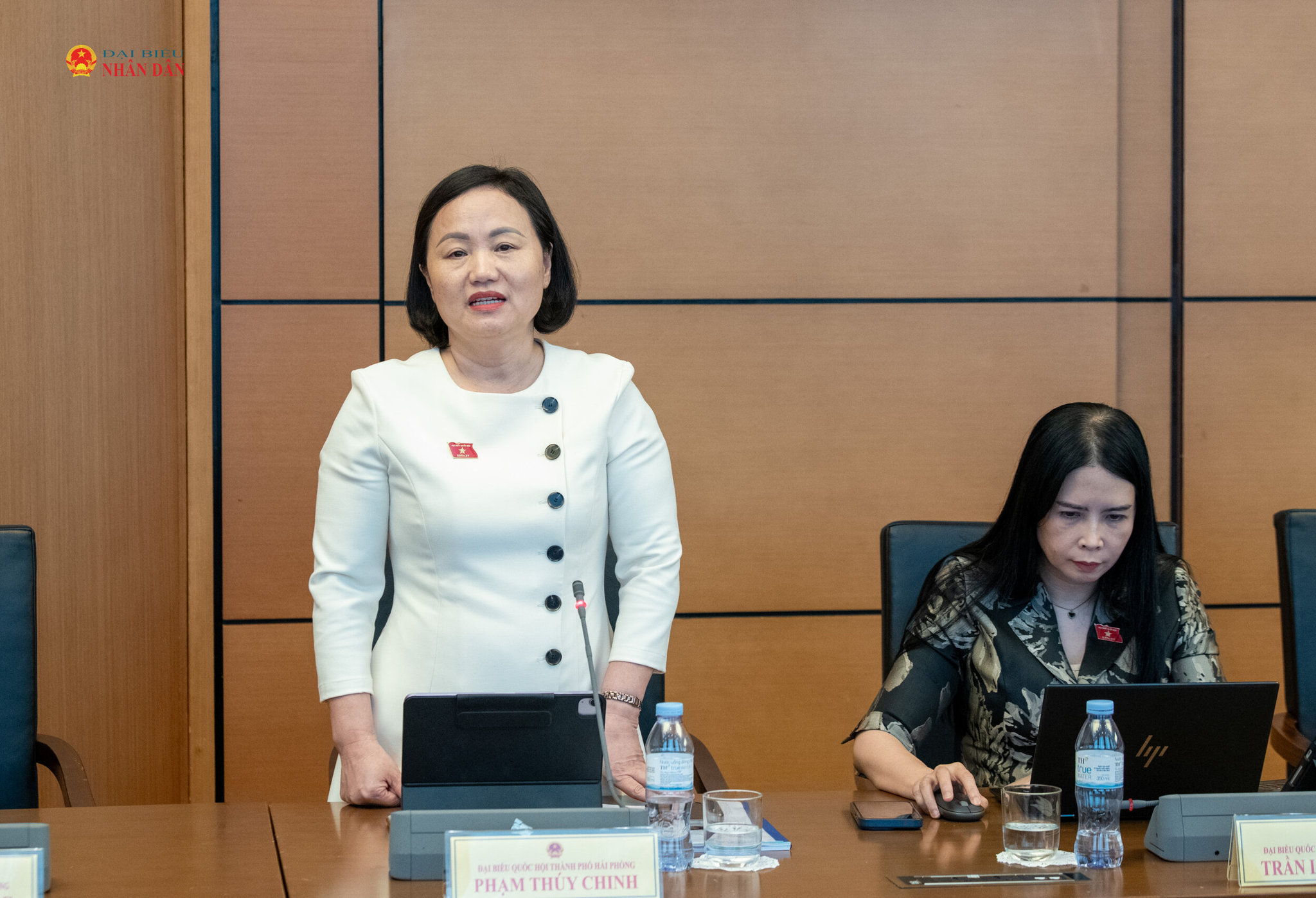 ĐBQH Phạm Thúy Chinh (TP. Hải Phòng) phát biểu thảo luận Tổ 11-1