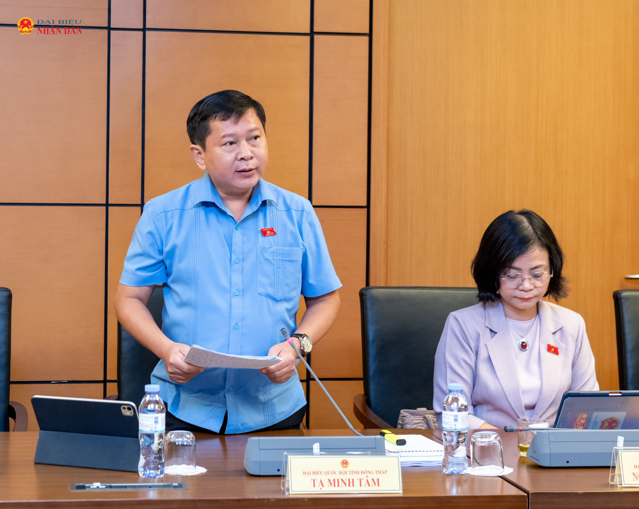 ĐBQH Tạ Minh Tâm (Đồng Tháp) phát biểu