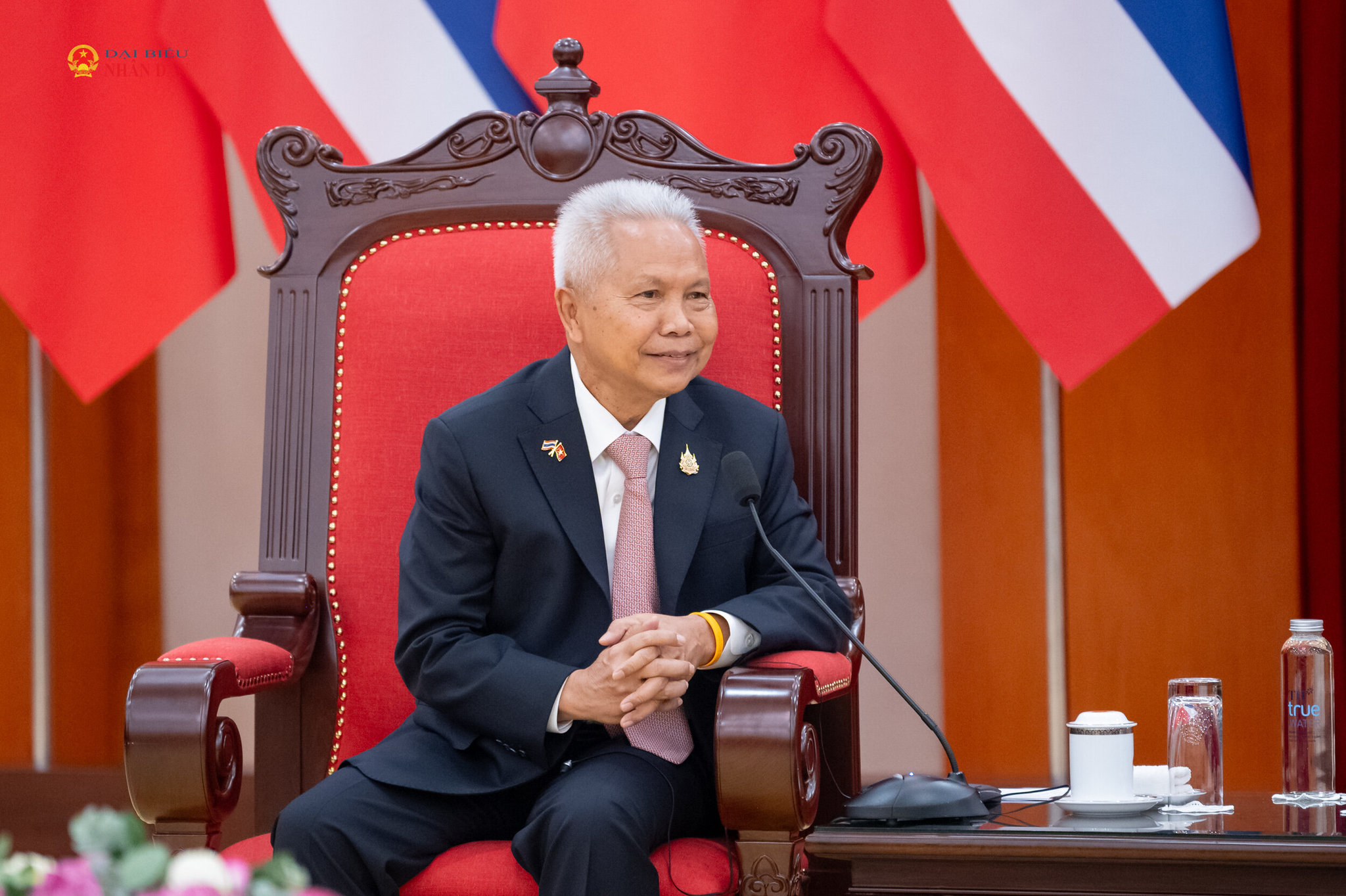 Chủ tịch Quốc hội kiêm Chủ tịch Hạ viện Thái Lan Sophon Zaram phát biểu 