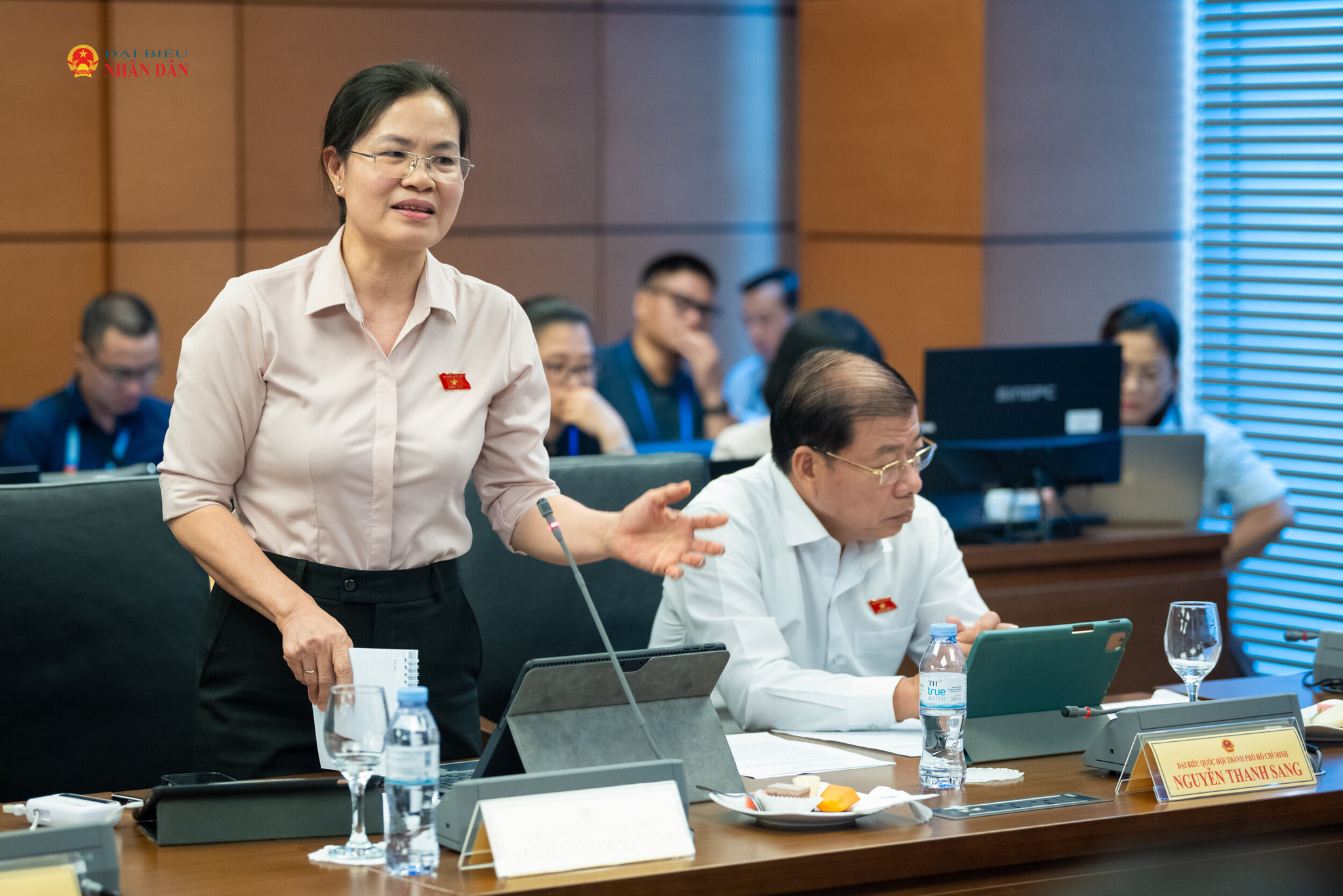 ĐBQH Nguyễn Thị Hồng Hạnh phát biểu tại Phiên thảo luận Tổ 2