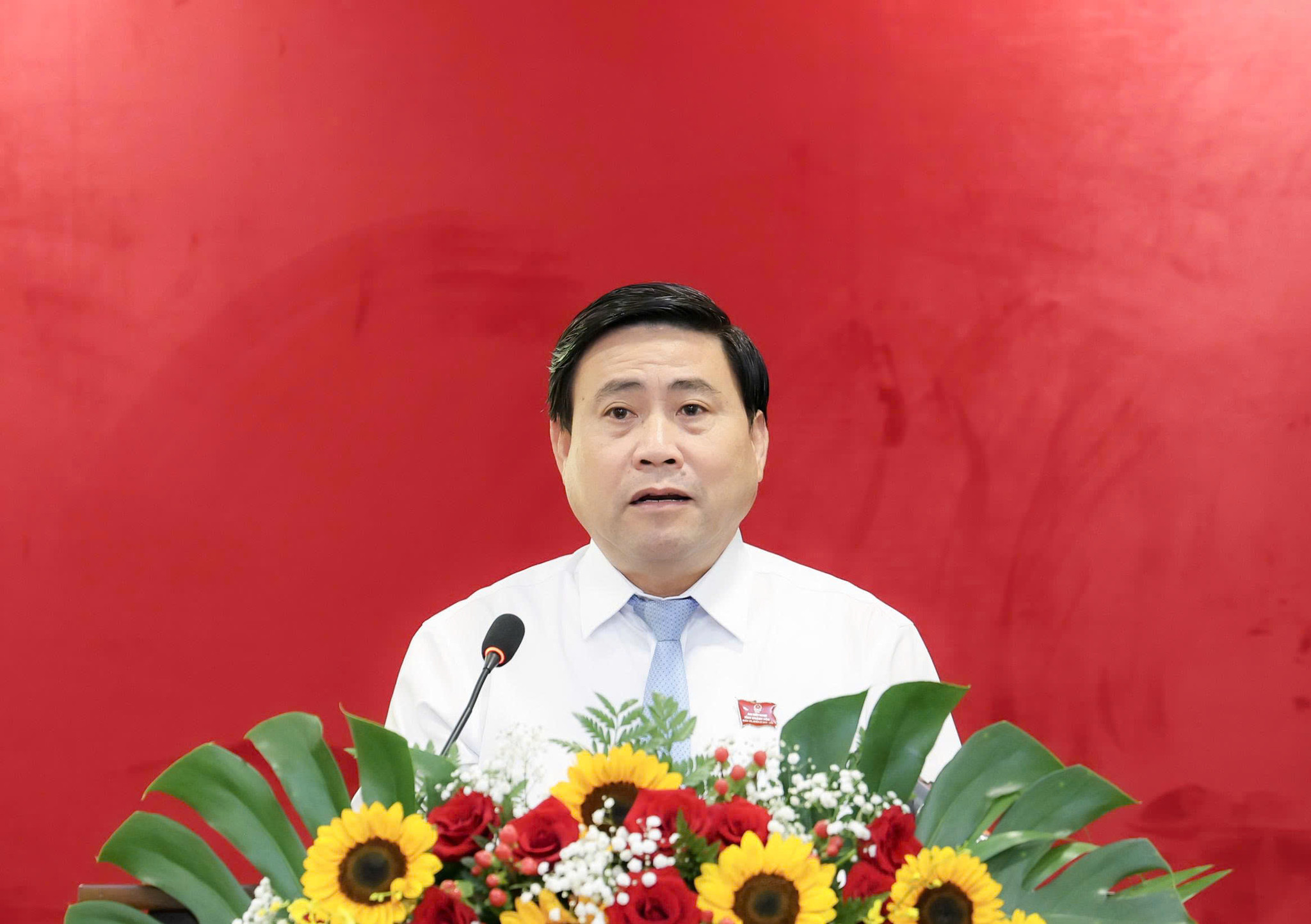 Lâm Đông phát biểu khai mạc kỳ họp.