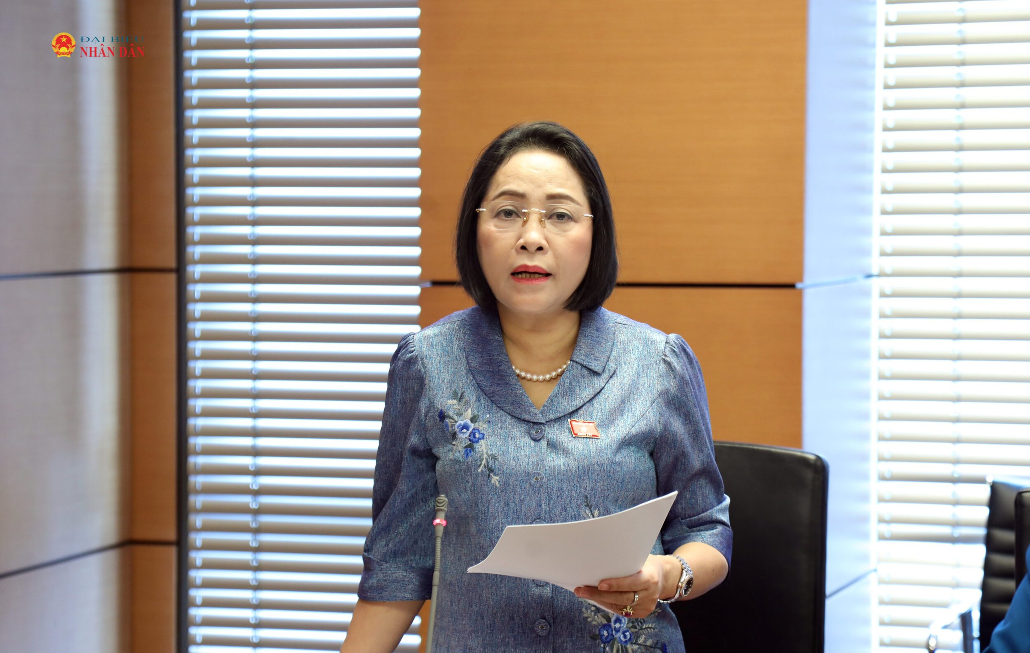 Phó Chủ tịch Quốc hội Nguyễn Thị Thanh phát biểu