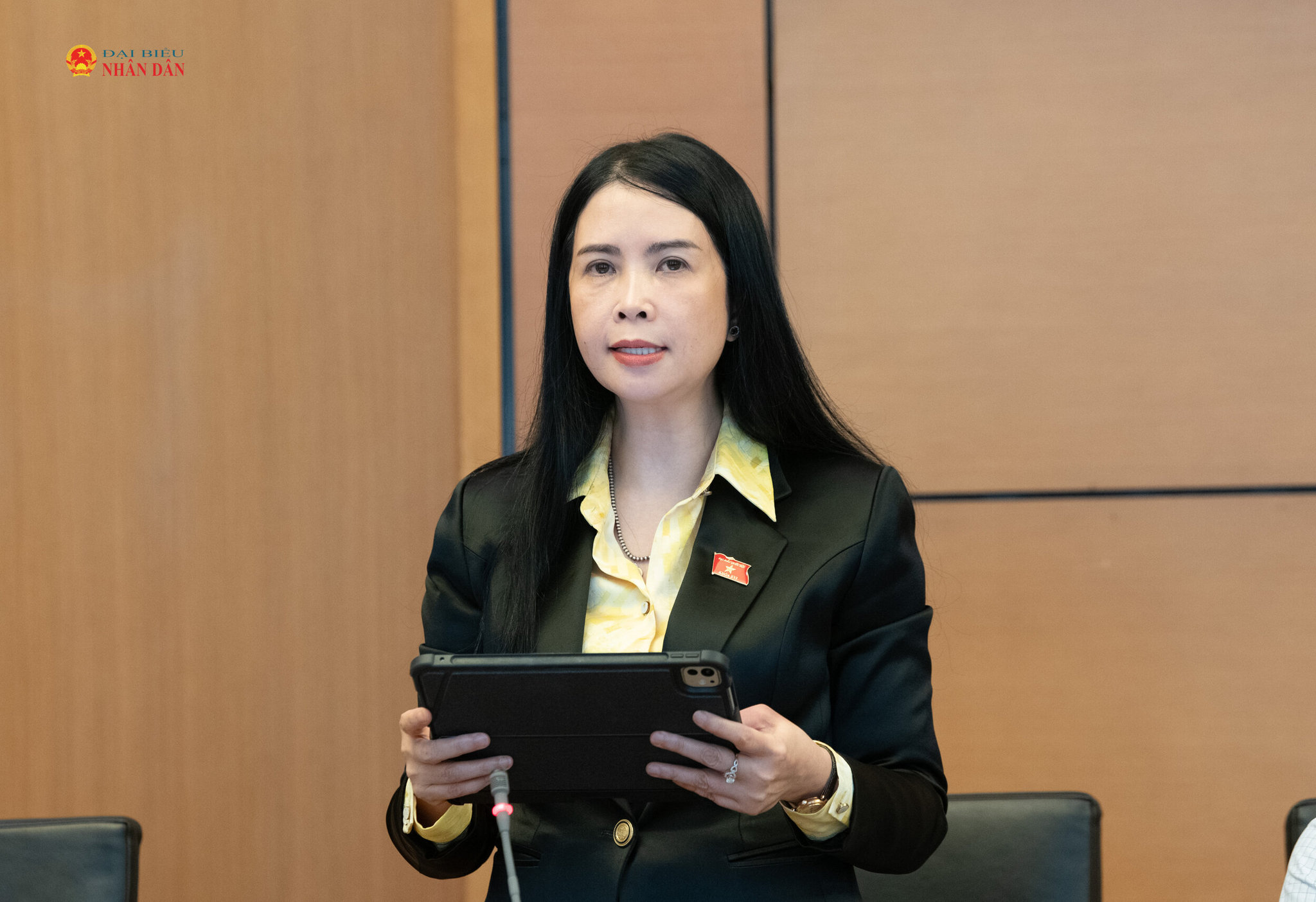 ĐBQH Trần Lan Phương (TP. Hải Phòng) phát biểu thảo luận Tổ 11-2