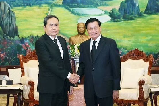 Chủ tịch Quốc hội Trần Thanh Mẫn hội kiến Tổng Bí thư, Chủ tịch nước Lào