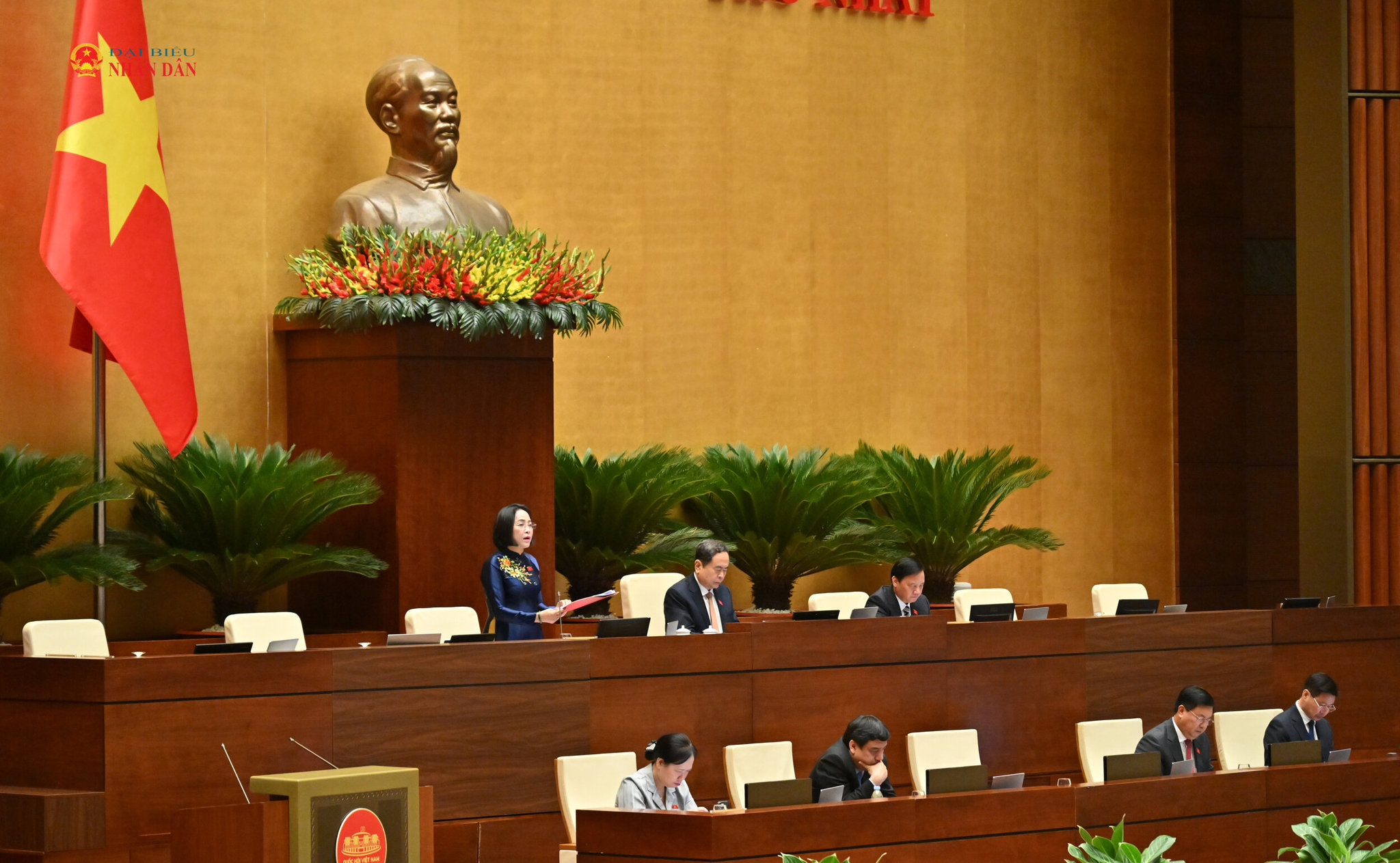 Phó Chủ tịch Quốc hội Nguyễn Thị Thanh điều hành phiên họp