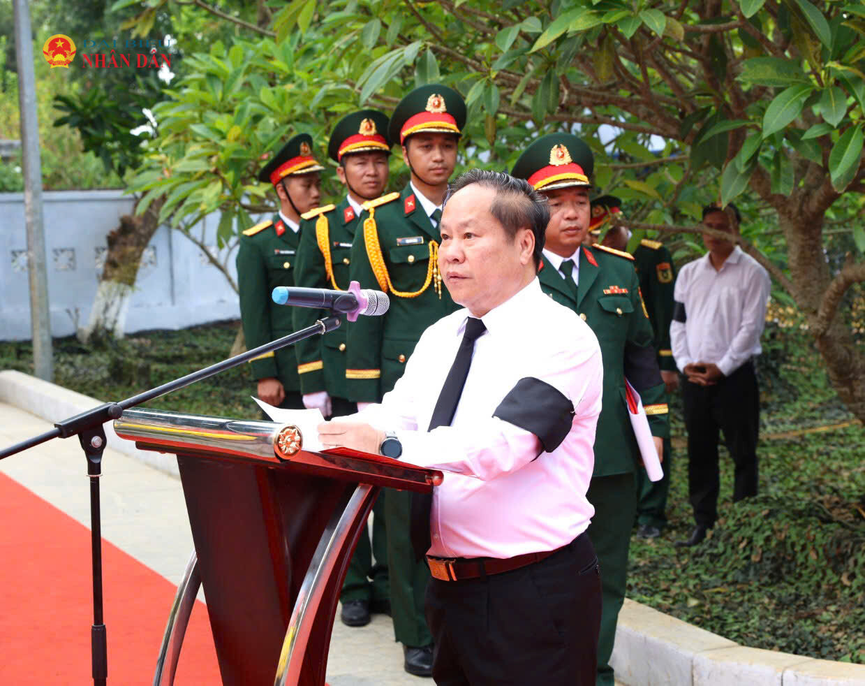 Phó Chủ tịch Thường trực UBND tỉnh Lai Châu Tống Thanh Hải đọc điếu văn