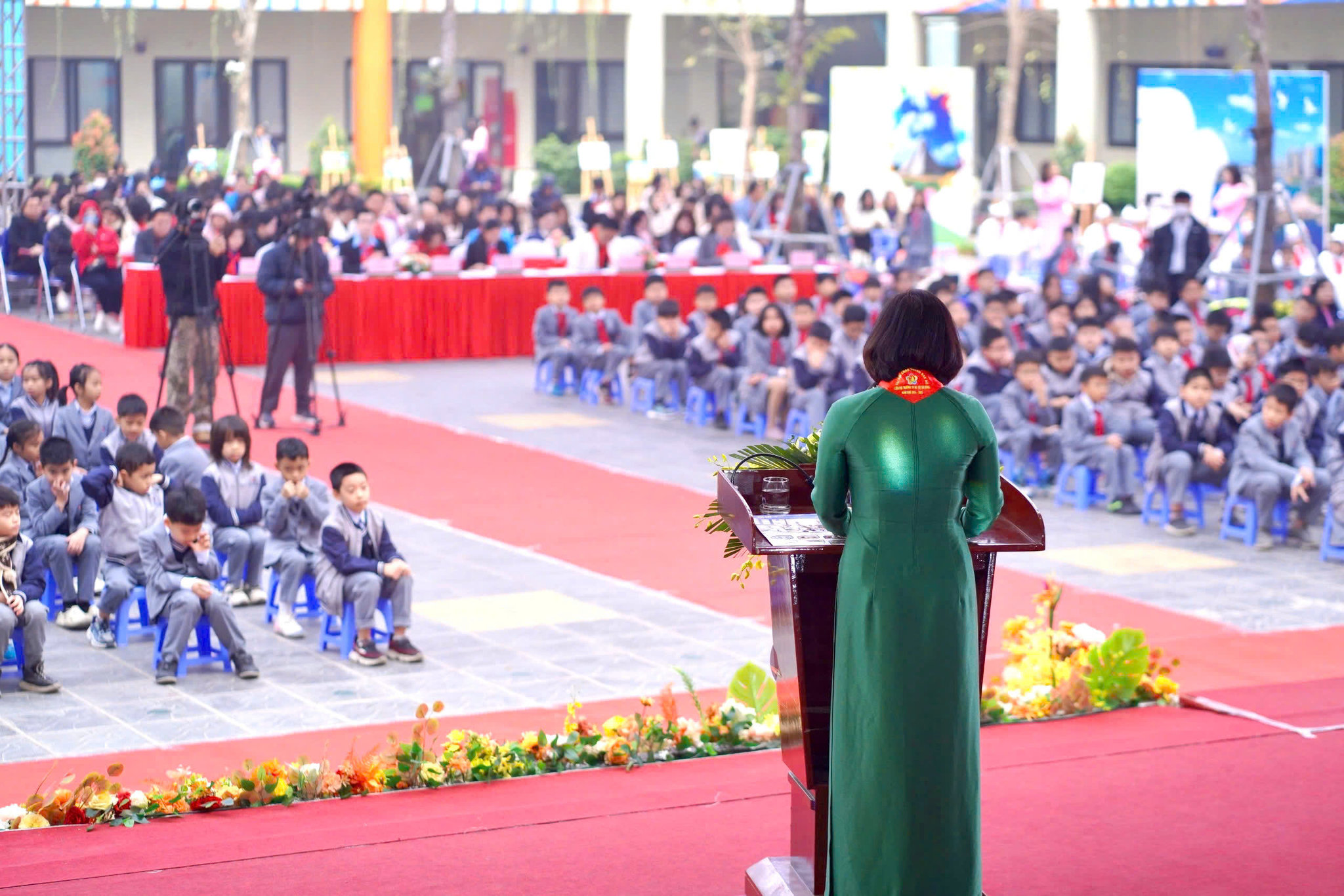 Cô Nguyễn Thị Nga - Giáo viên Chủ nhiệm lớp 5A4, trường Tiểu học Đô thị Sài Đồng (Hà Nội).