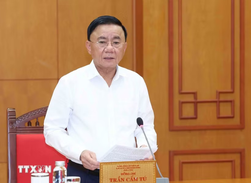 Đồng chí Trần Cẩm Tú, Ủy viên Bộ Chính trị, Thường trực Ban Bí thư. (Ảnh: Phương Hoa/TTXVN)