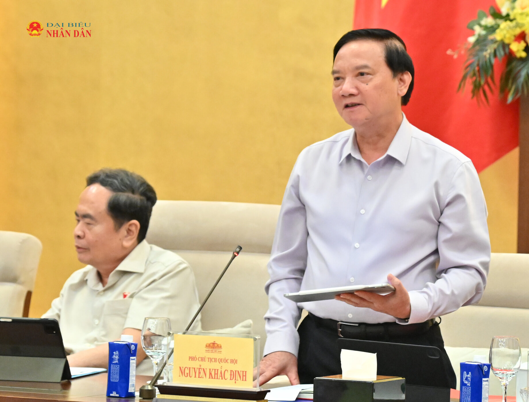 Phó Chủ tịch Quốc hội Nguyễn Khắc Định phát biểuVQK_0332