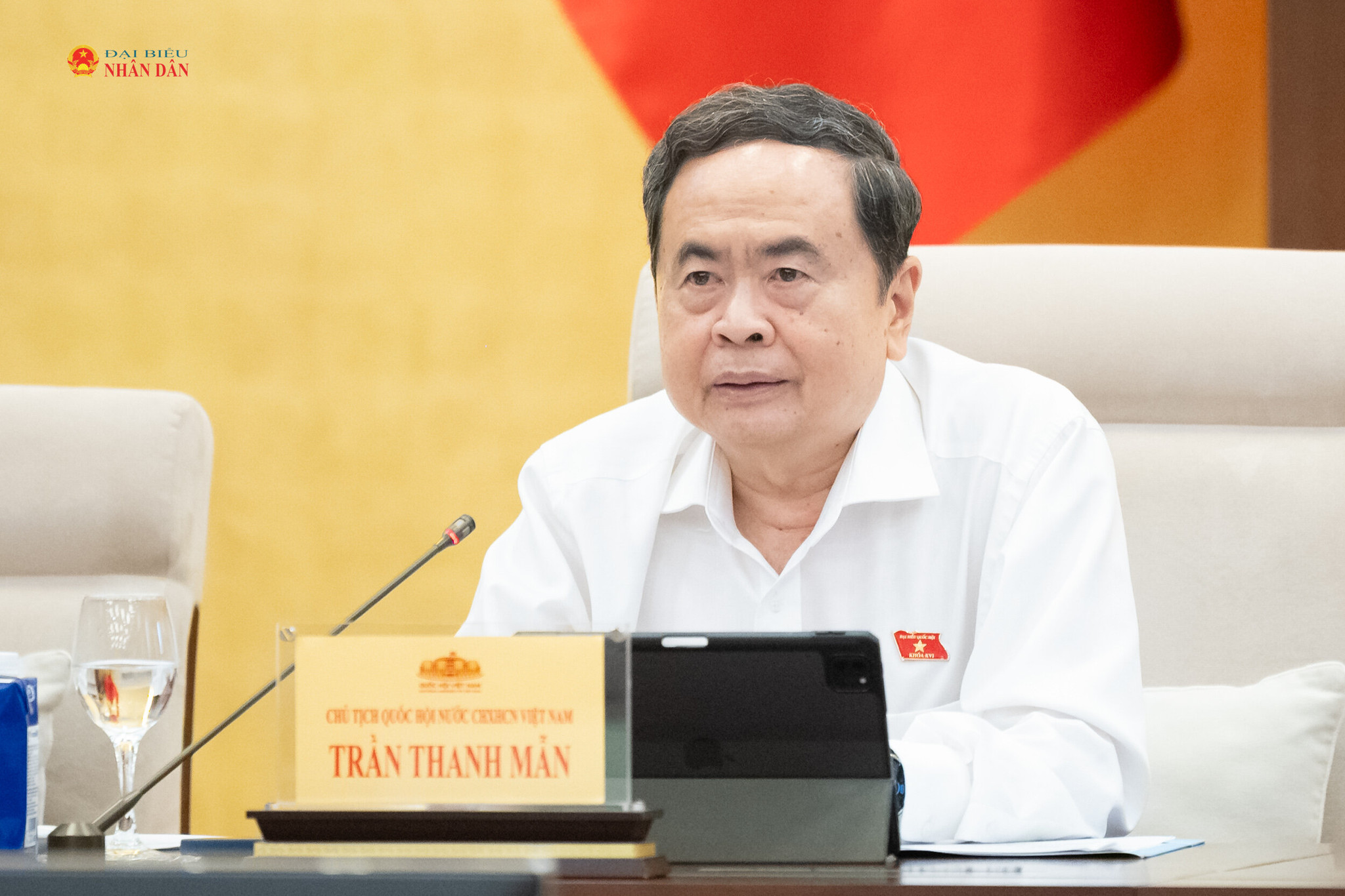 Chủ tịch Quốc hội Trần Thanh Mẫn phát biểu