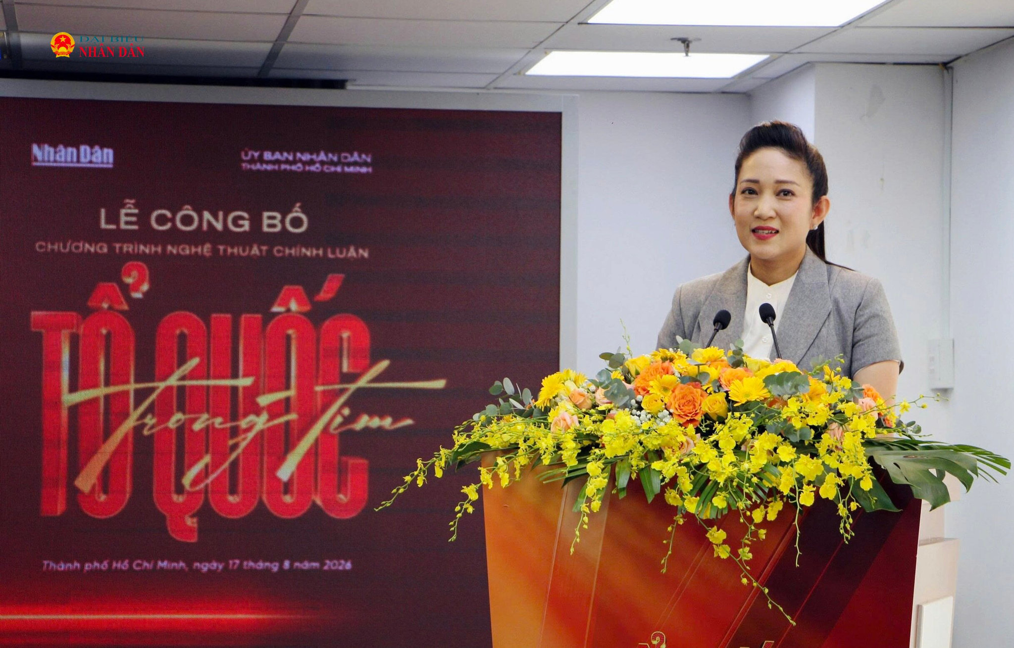 Phó Giám đốc Sở Văn hóa và Thể thao TP. Hồ Chí Minh Nguyễn Thị Thanh Thúy phát biểu