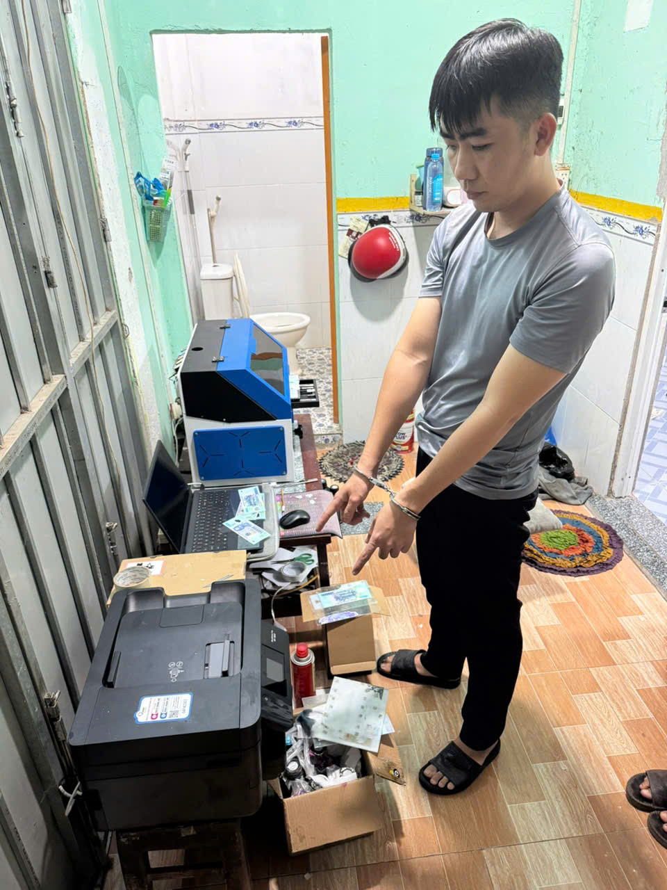 Đối tượng cầm đầu đường dây sản xuất và tiêu thụ tiền giả Huỳnh Quốc Thanh
