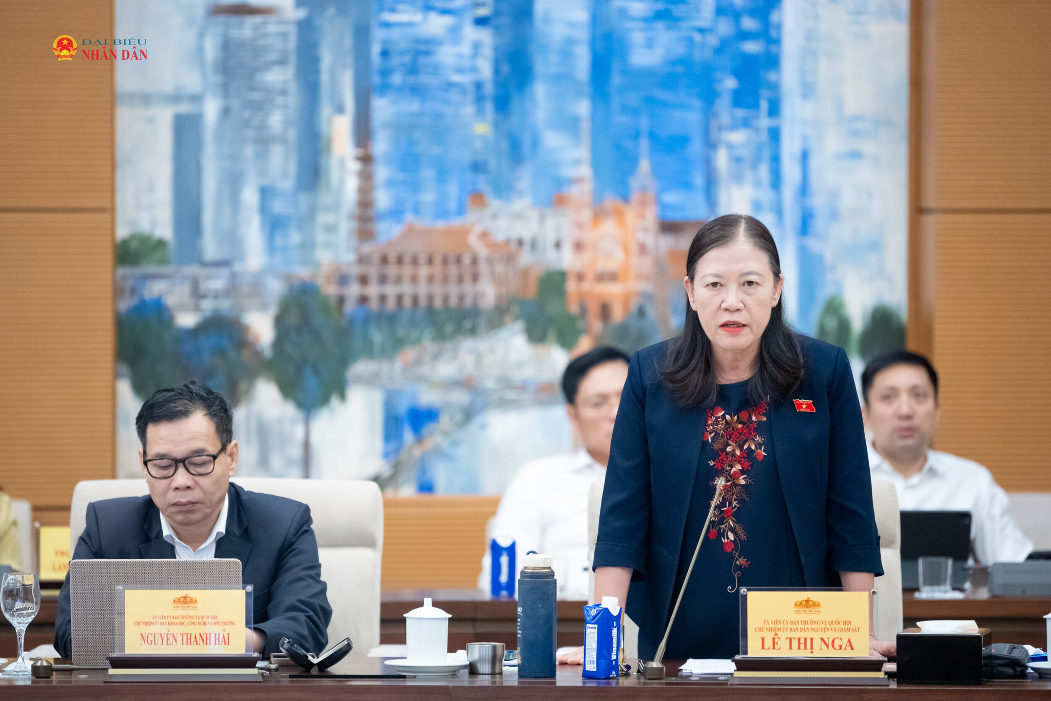 Chủ nhiệm Ủy ban Dân nguyện và Giám sát Lê Thị Nga phát biểu