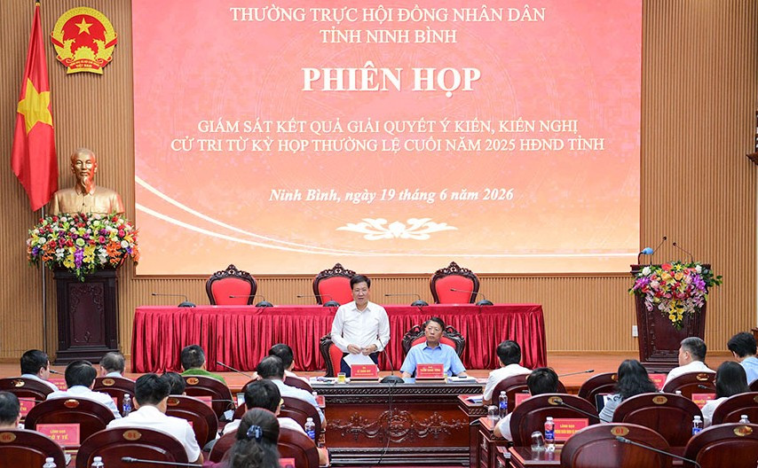 Thường trực HĐND tỉnh tổ chức phiên họp giám sát kết quả giải quyết ý kiến, kiến nghị cử tri từ kỳ họp cuối năm 2025 HĐND tỉnh. Ảnh H. Giang
