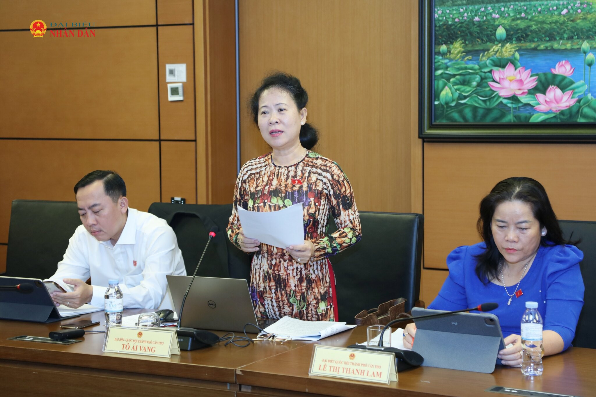 ĐBQH Tô Ái Vang (Tp. Cần Thơ) phát biểu