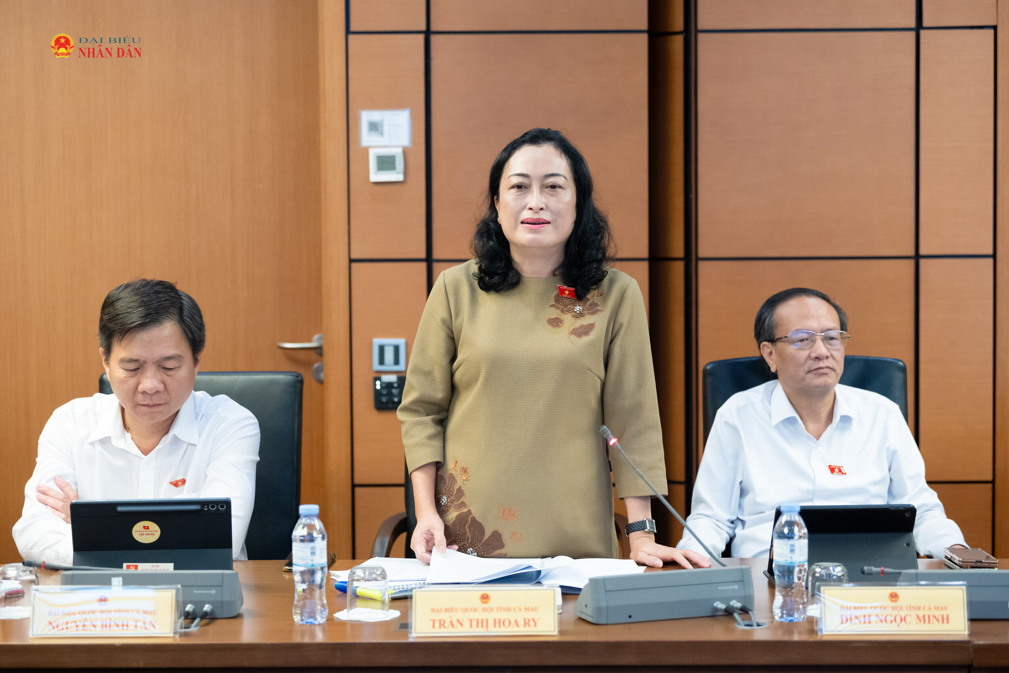 ĐBQH Trần Thị Hoa Ry (Cà Mau) phát biểu