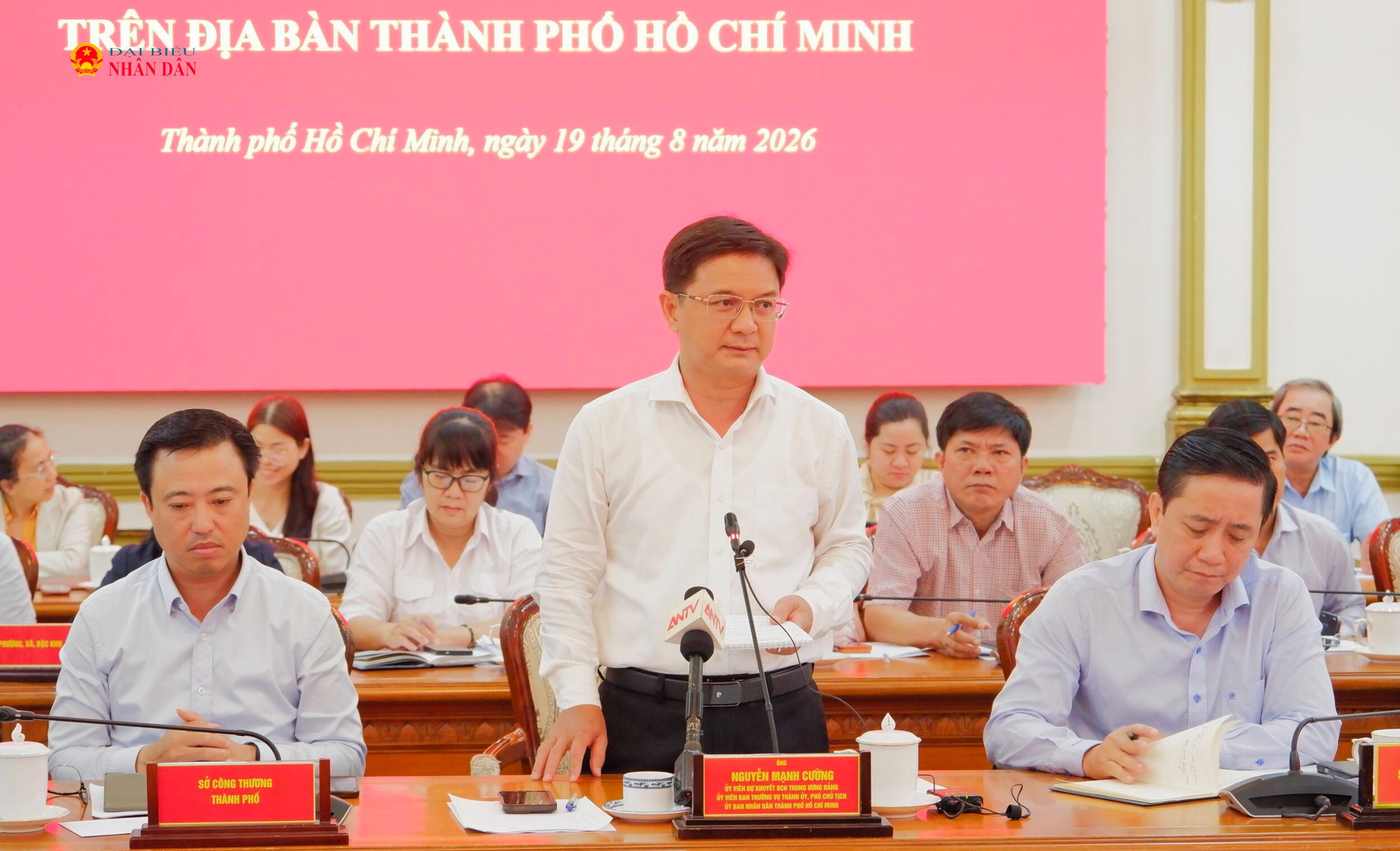 Phó Chủ tịch UBND TP. Hồ Chí Minh Nguyễn Mạnh Cường phát biểu. Ảnh: Hoa Lê