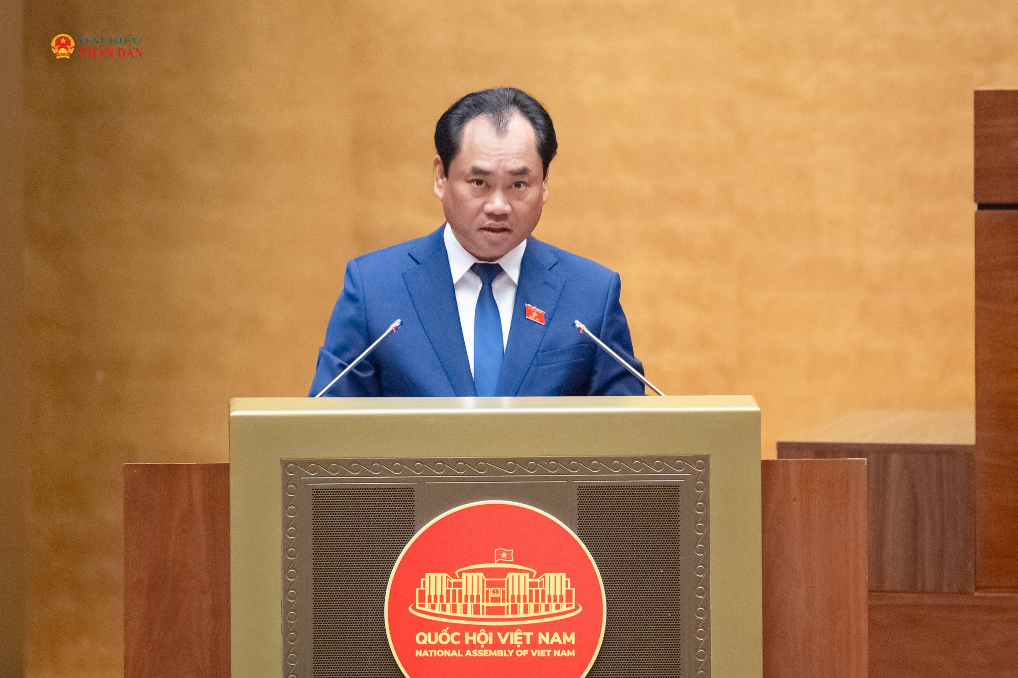 Bộ trưởng Bộ Nông nghiệp và Môi trường Trịnh Việt Hùng trình bày Tờ trình về định hướng chính sách sửa đổi Luật Đất đai năm 2024 (tối đa