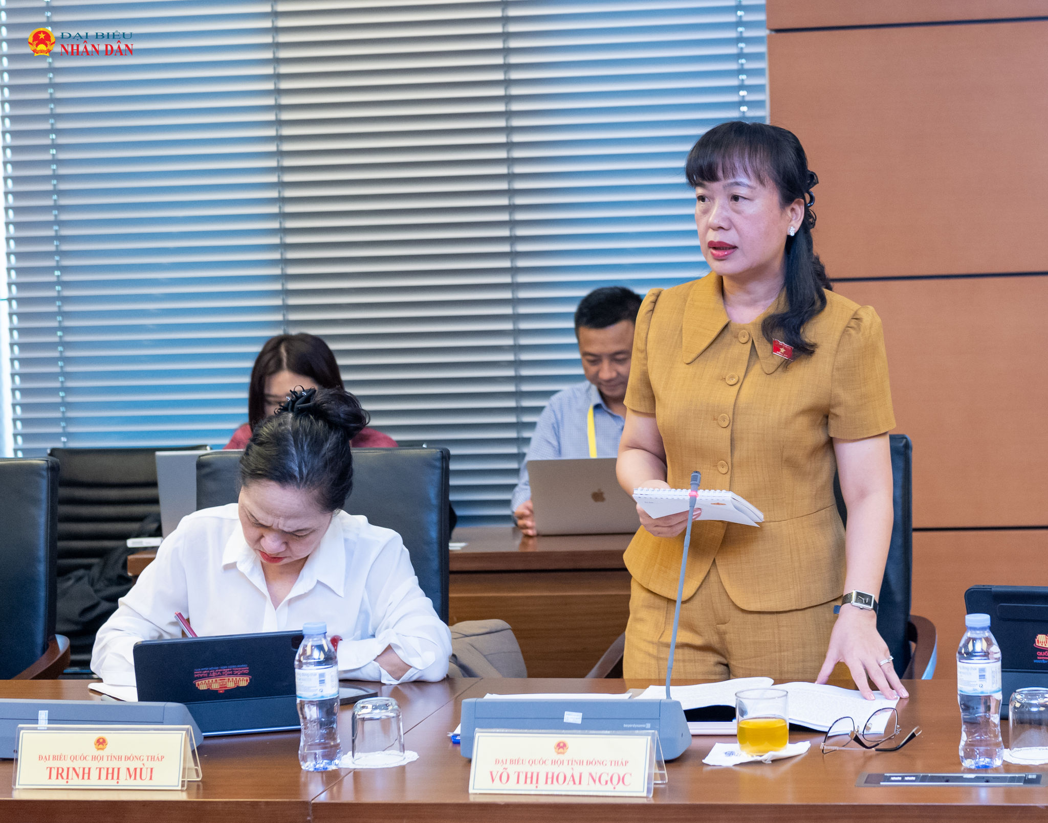 ĐBQH Võ Thị Hoài Ngọc (Đồng Tháp) phát biểu.